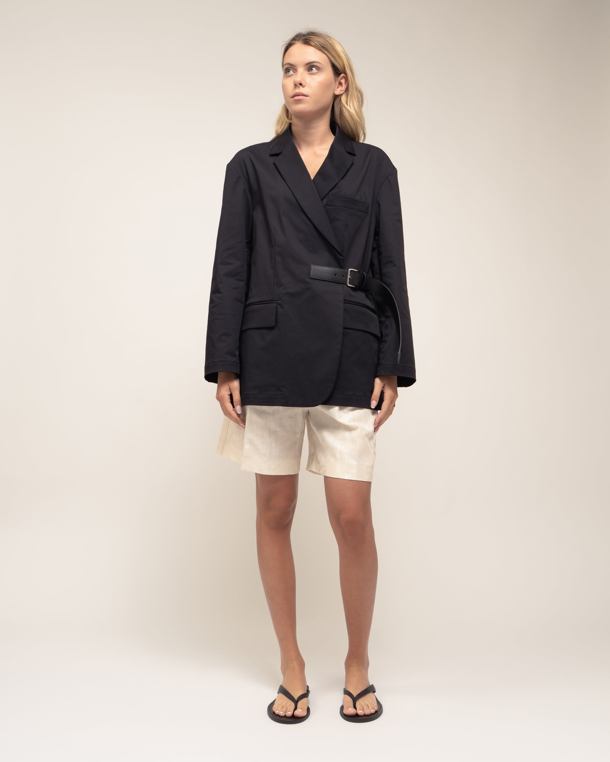 Kandy oversized gabardine caban coat