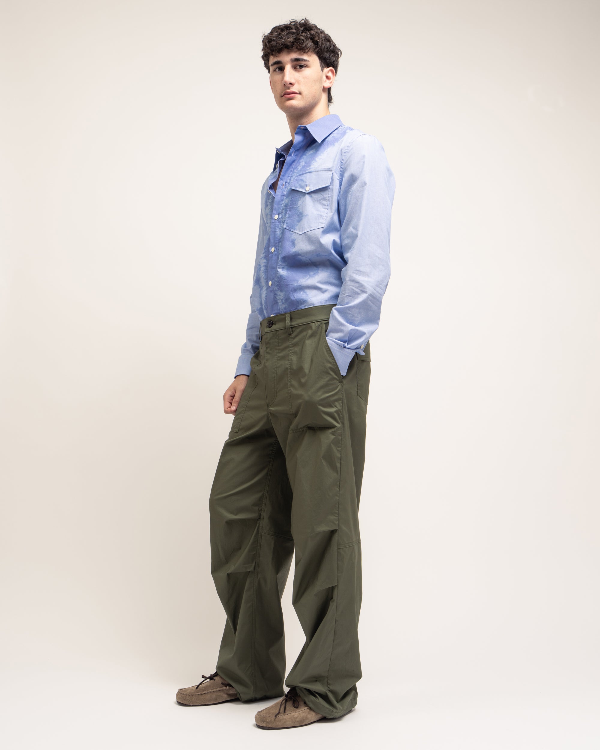 Khan pantaloni workwear in popeline