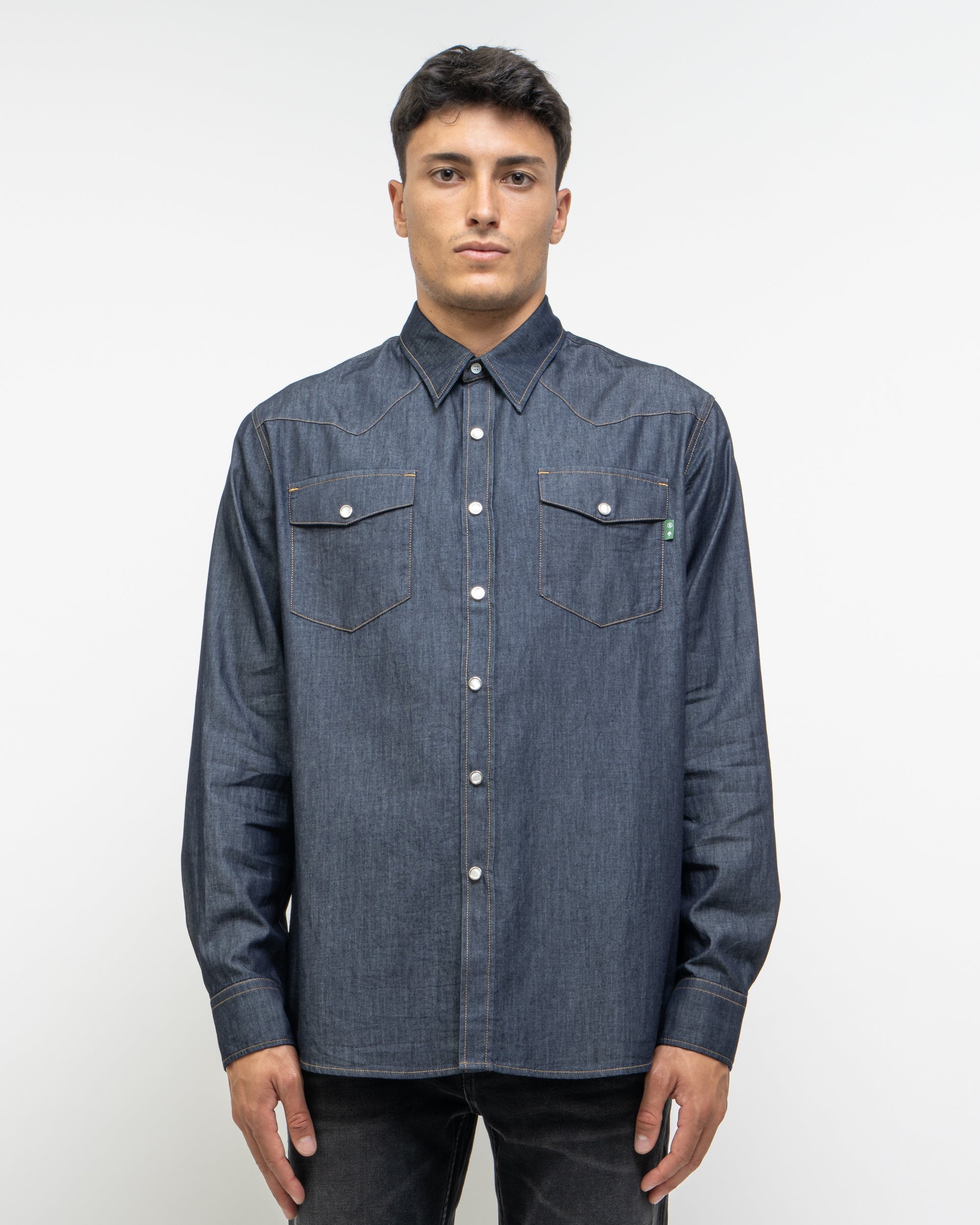 Lamb camicia texana in denim