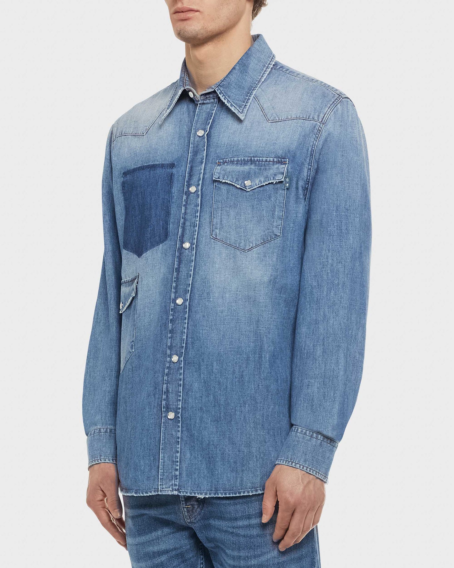 Lamb camicia texana in denim