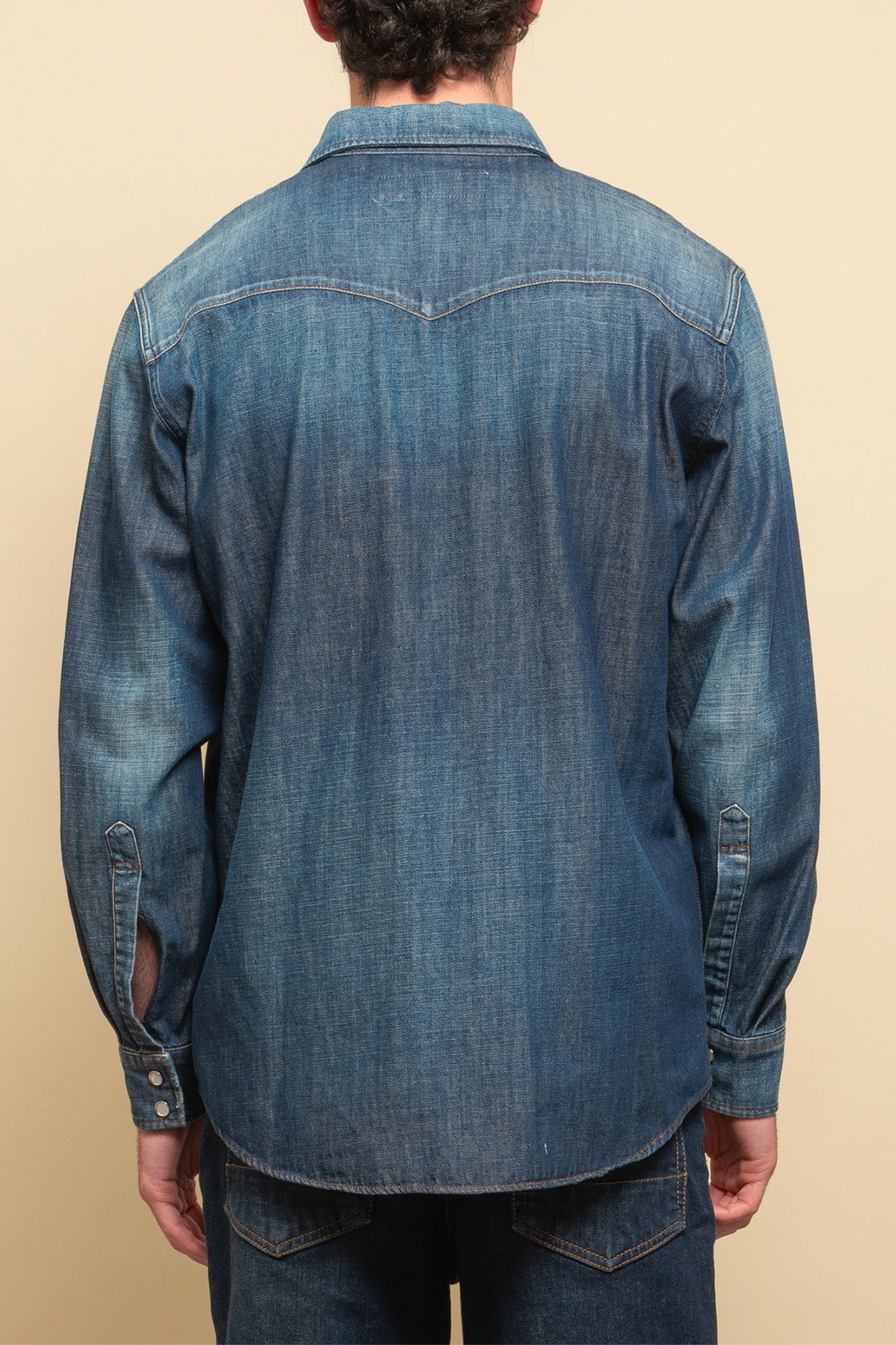 Lamb camicia texana in chambray