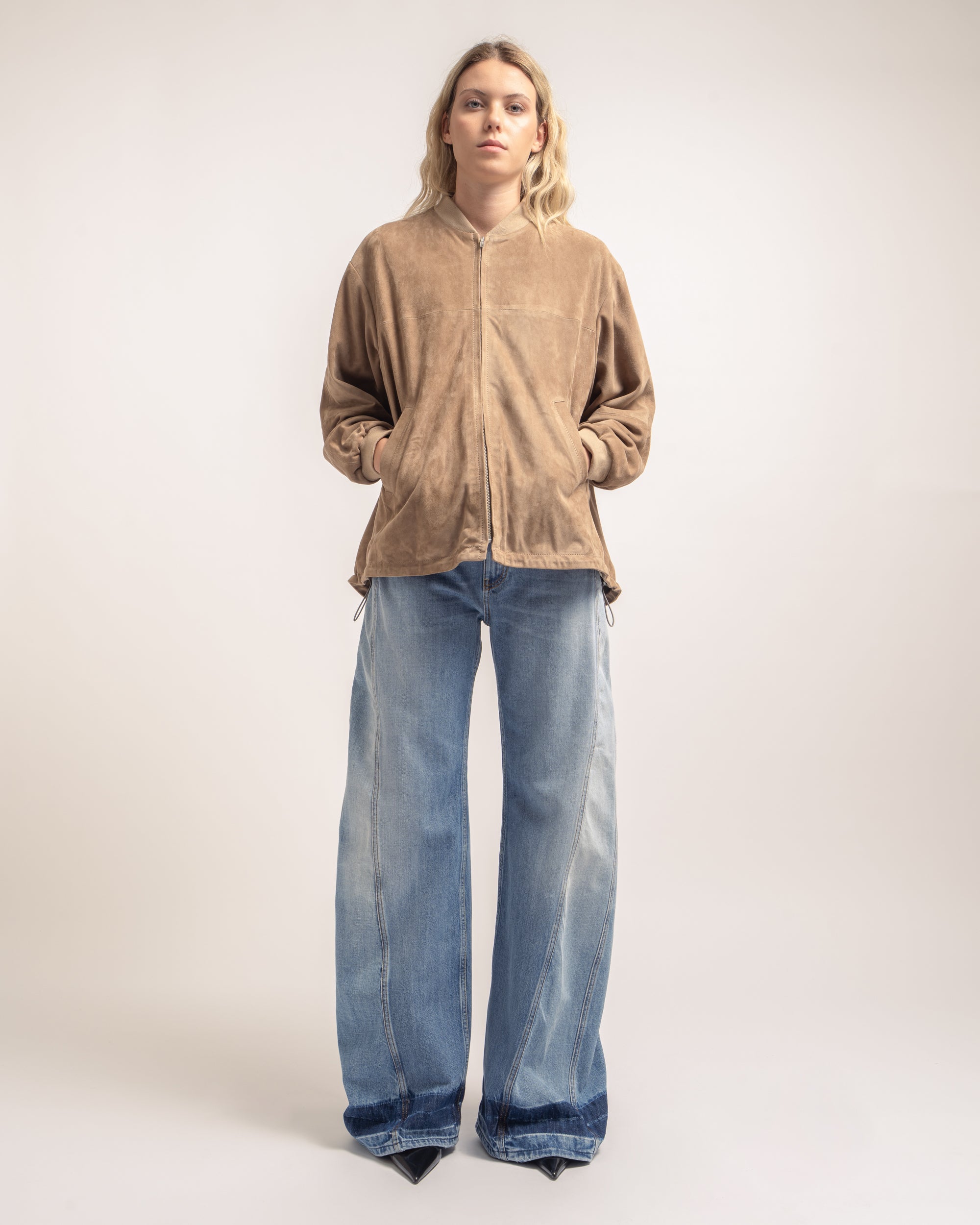 Machine bomber scamosciato