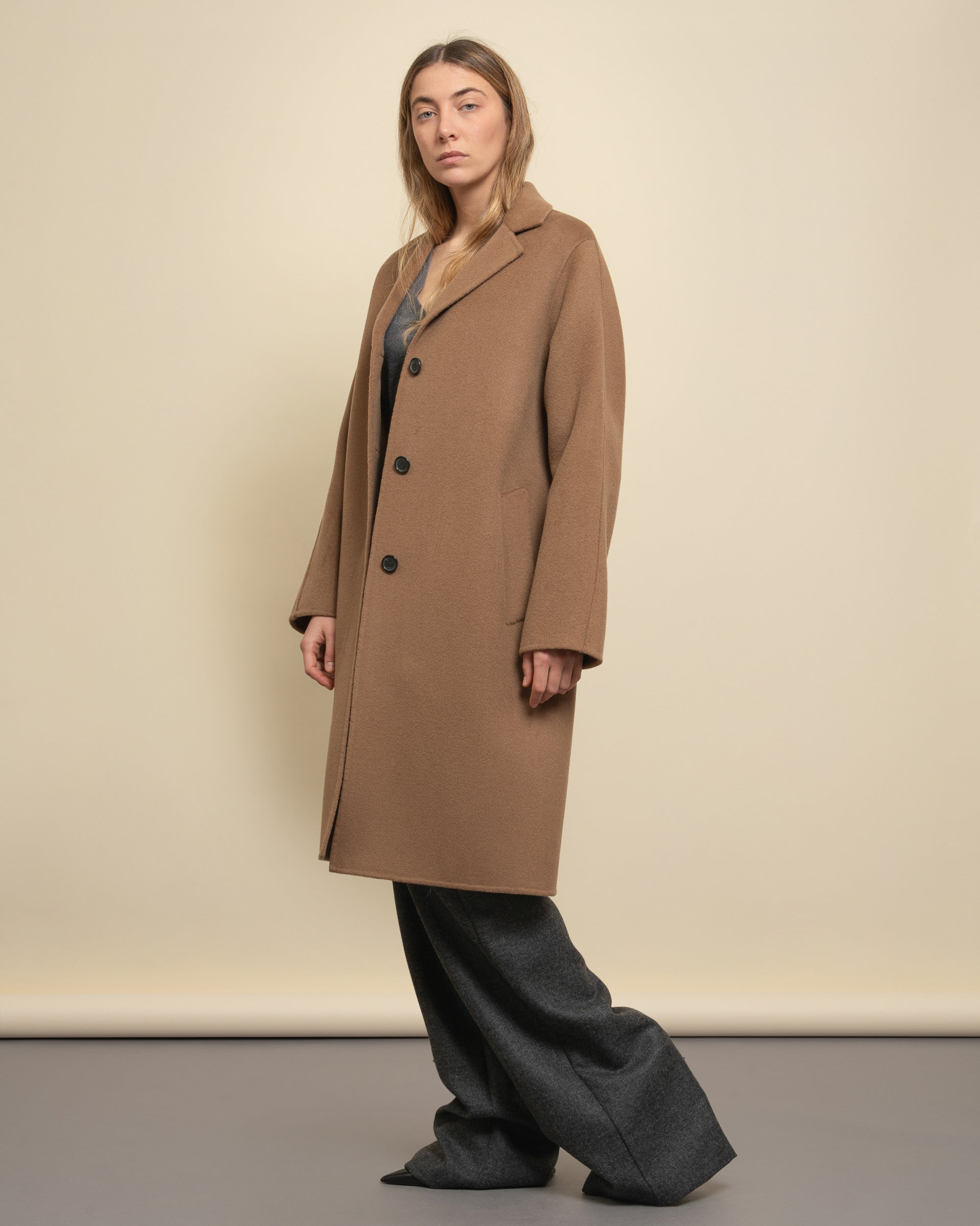 Mary single-breasted cloth coat