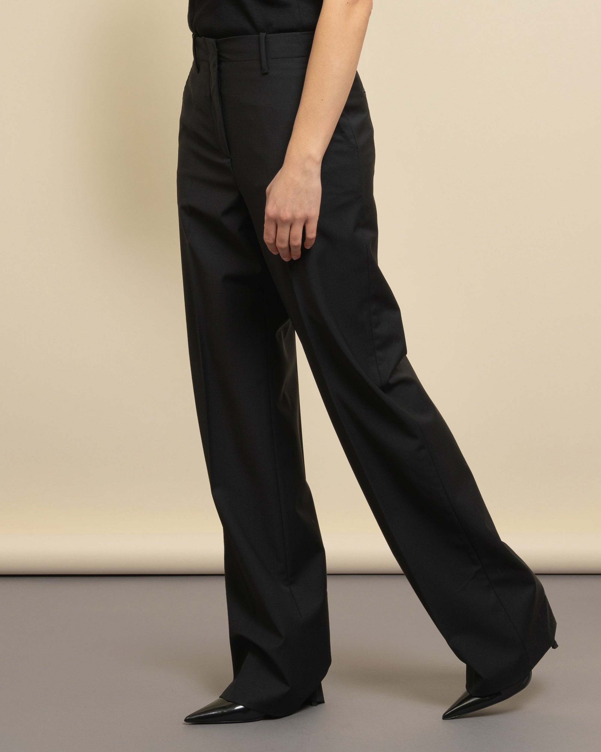 Melville straight leg trousers in cool wool