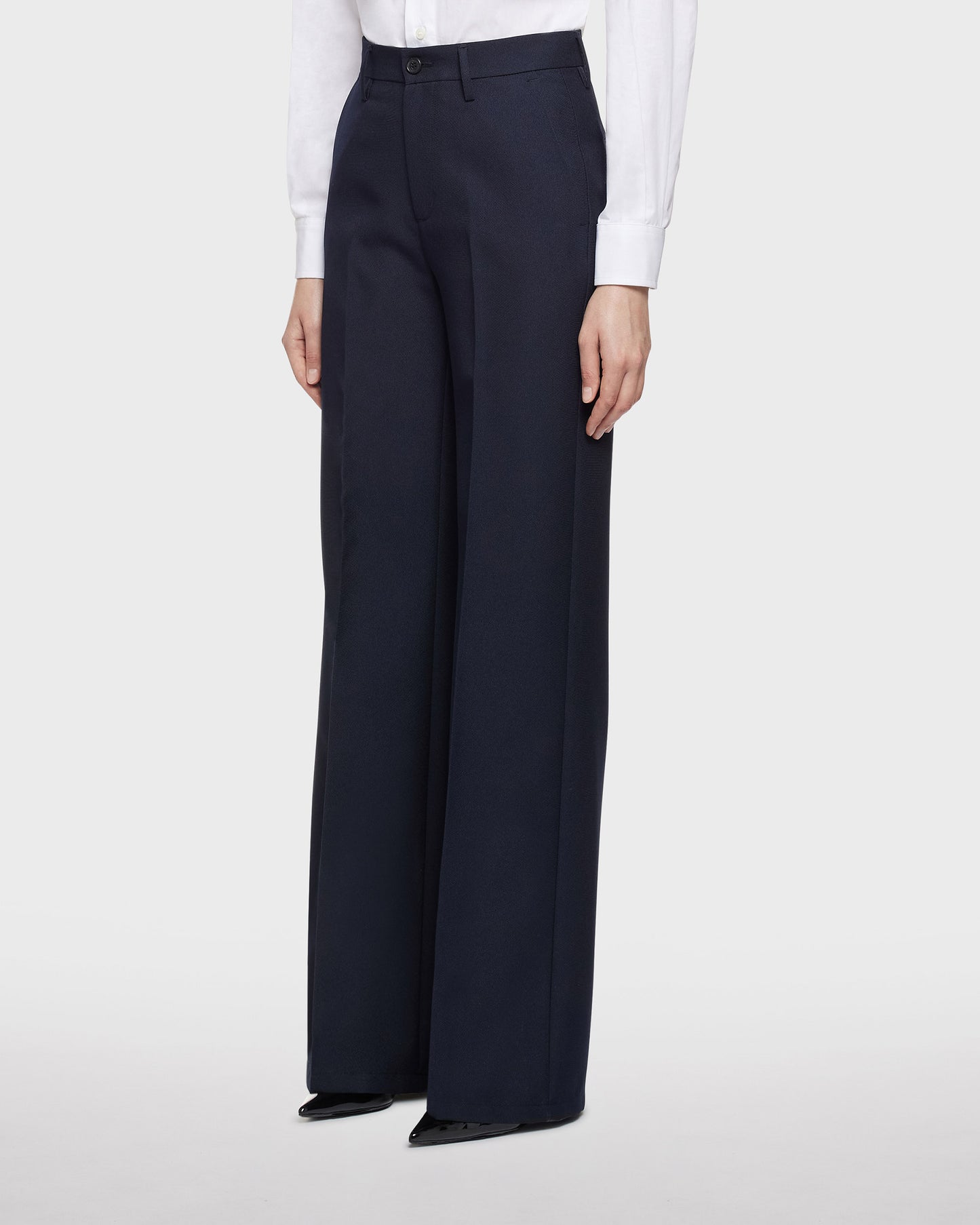 Misa pantalone a palazzo navy