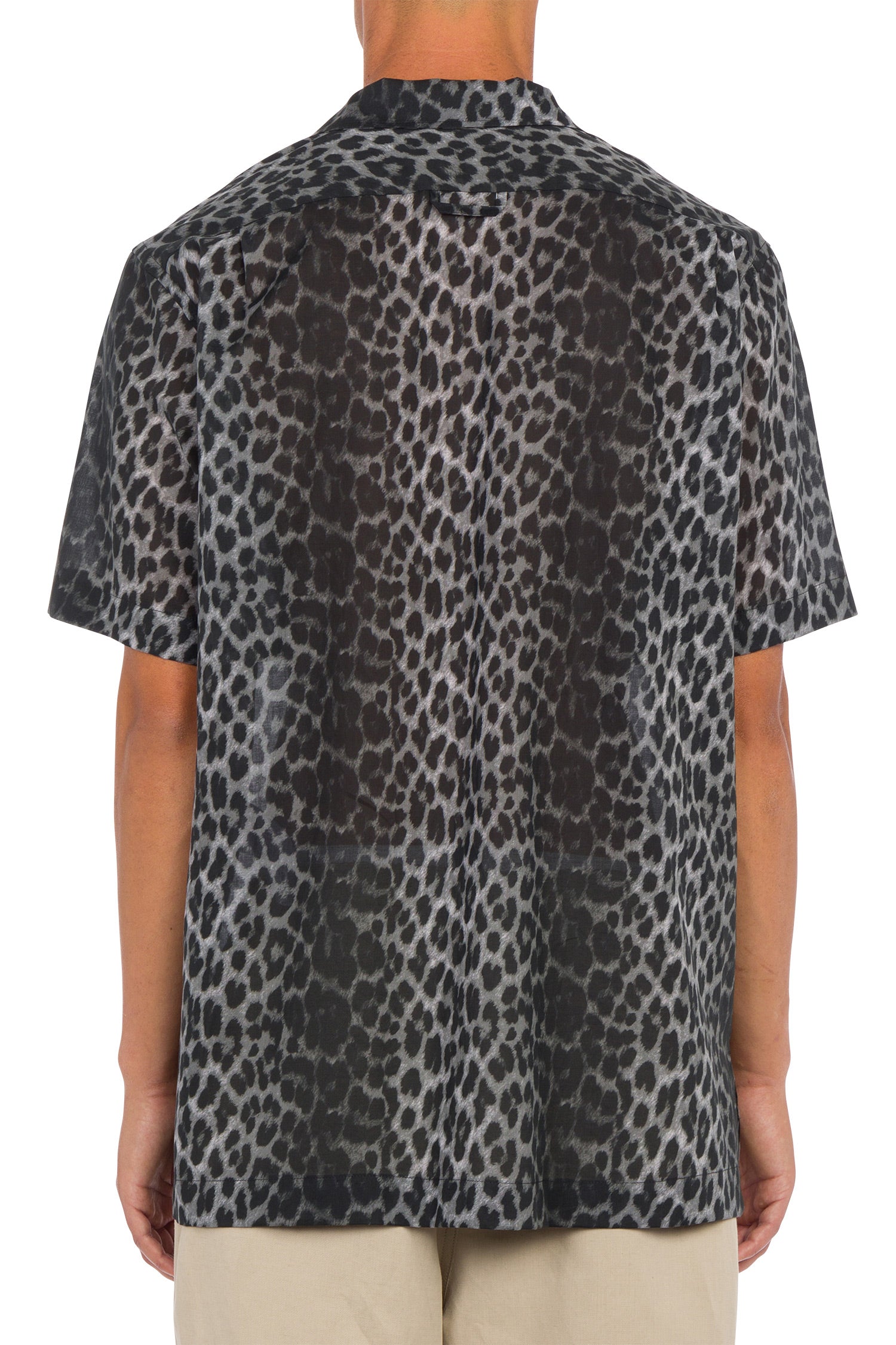 Monitor shirt in animal print muslin 