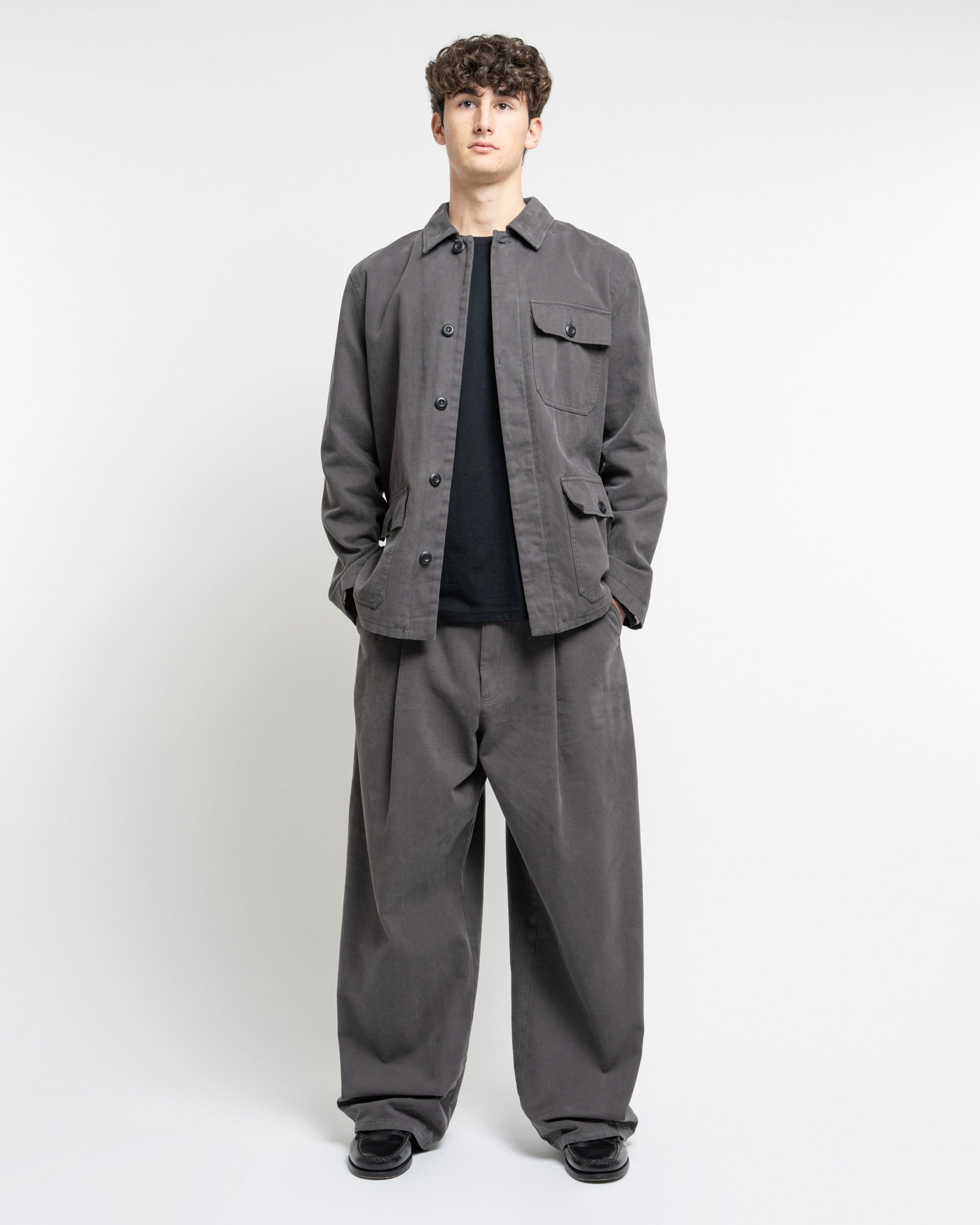 Motel giacca camicia in gabardina