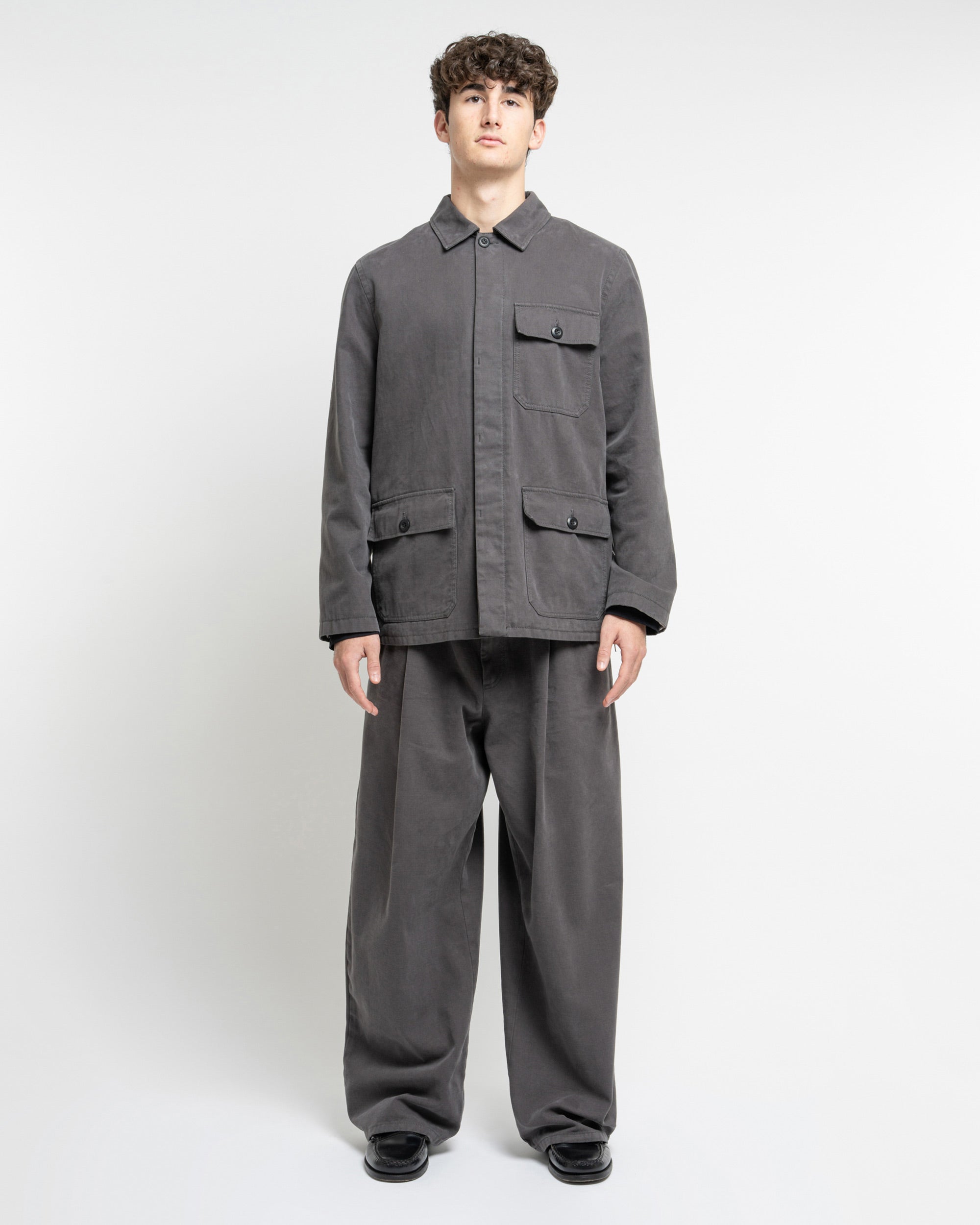 Motel giacca camicia in gabardina