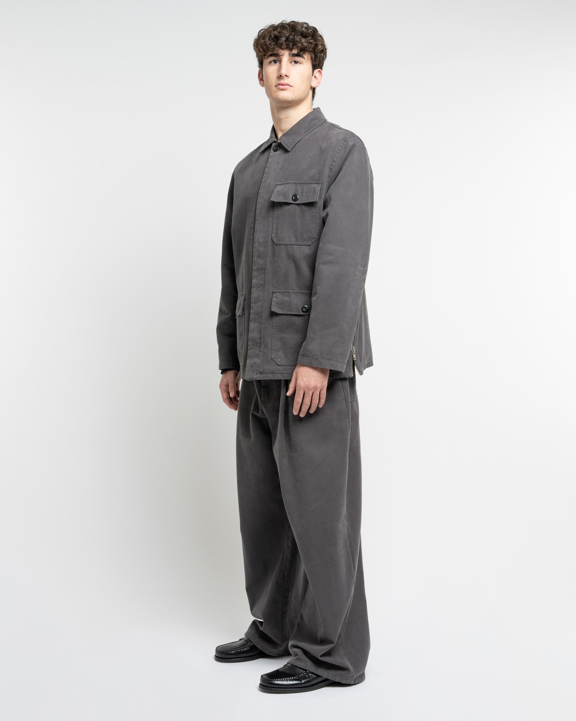 Motel giacca camicia in gabardina