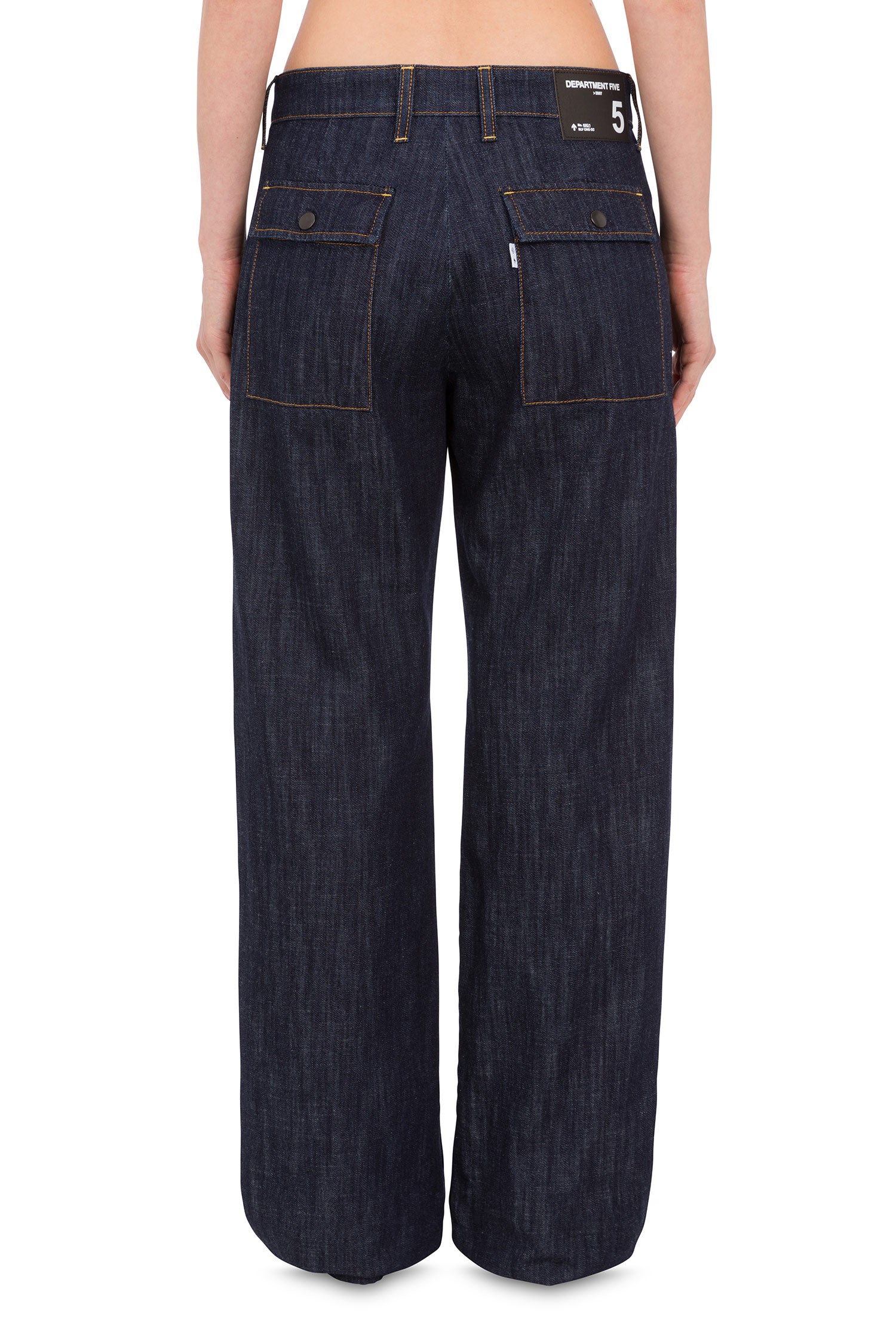 Mouning jeans gamba dritta in denim fermo