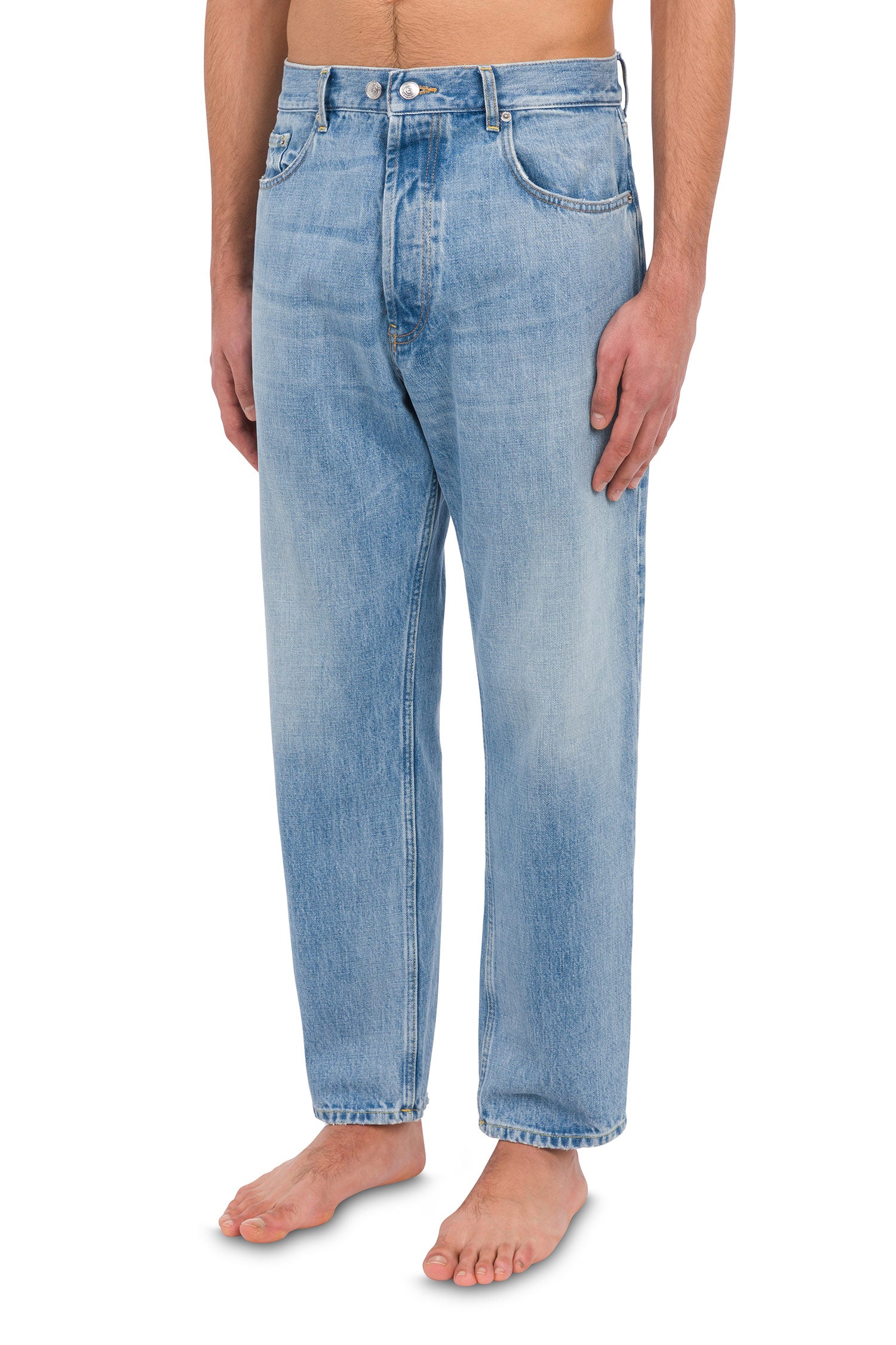 Musso jeans relaxed-fit cropped in denim fermo