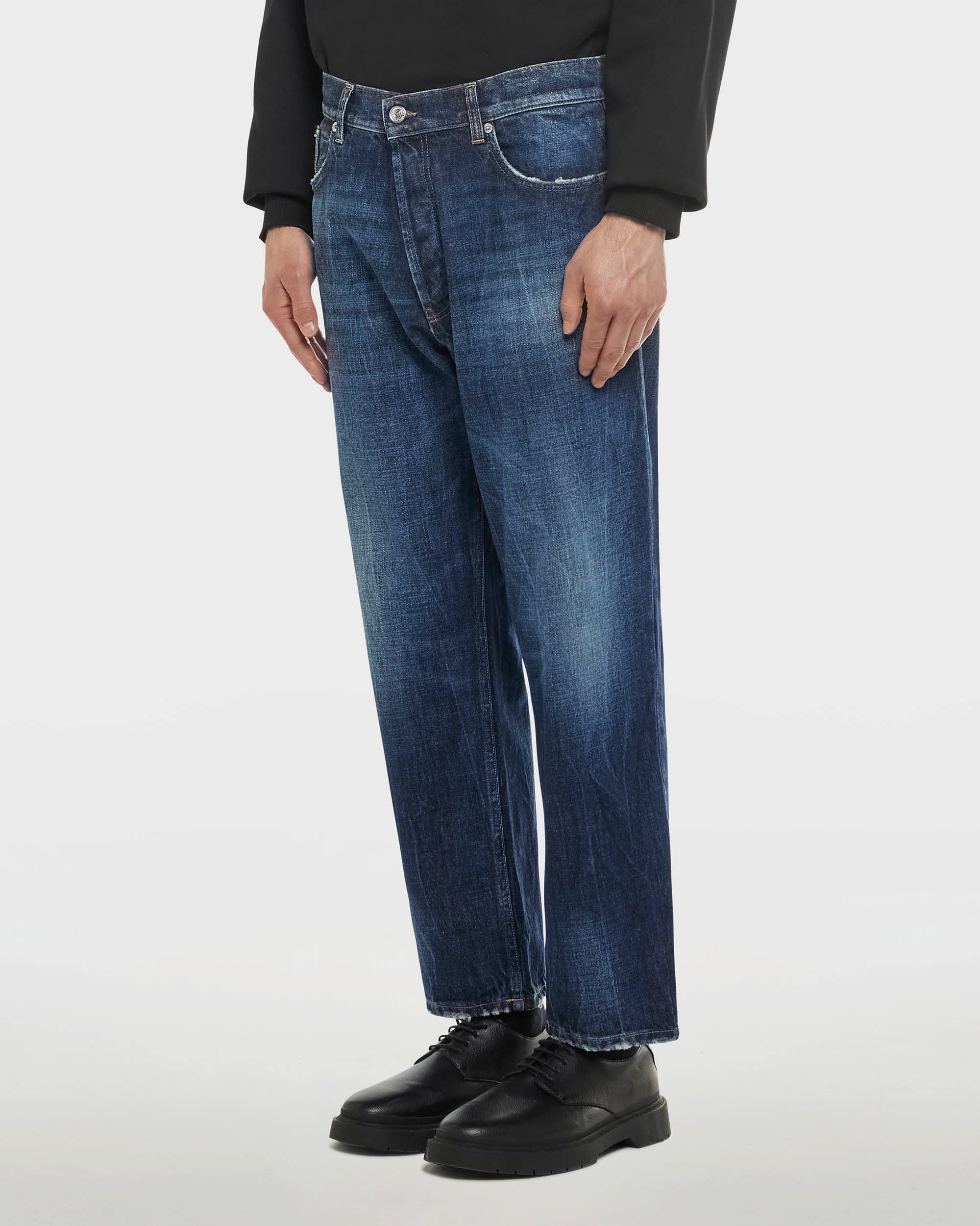 Musso relaxed-fit cropped jeans in firm denim