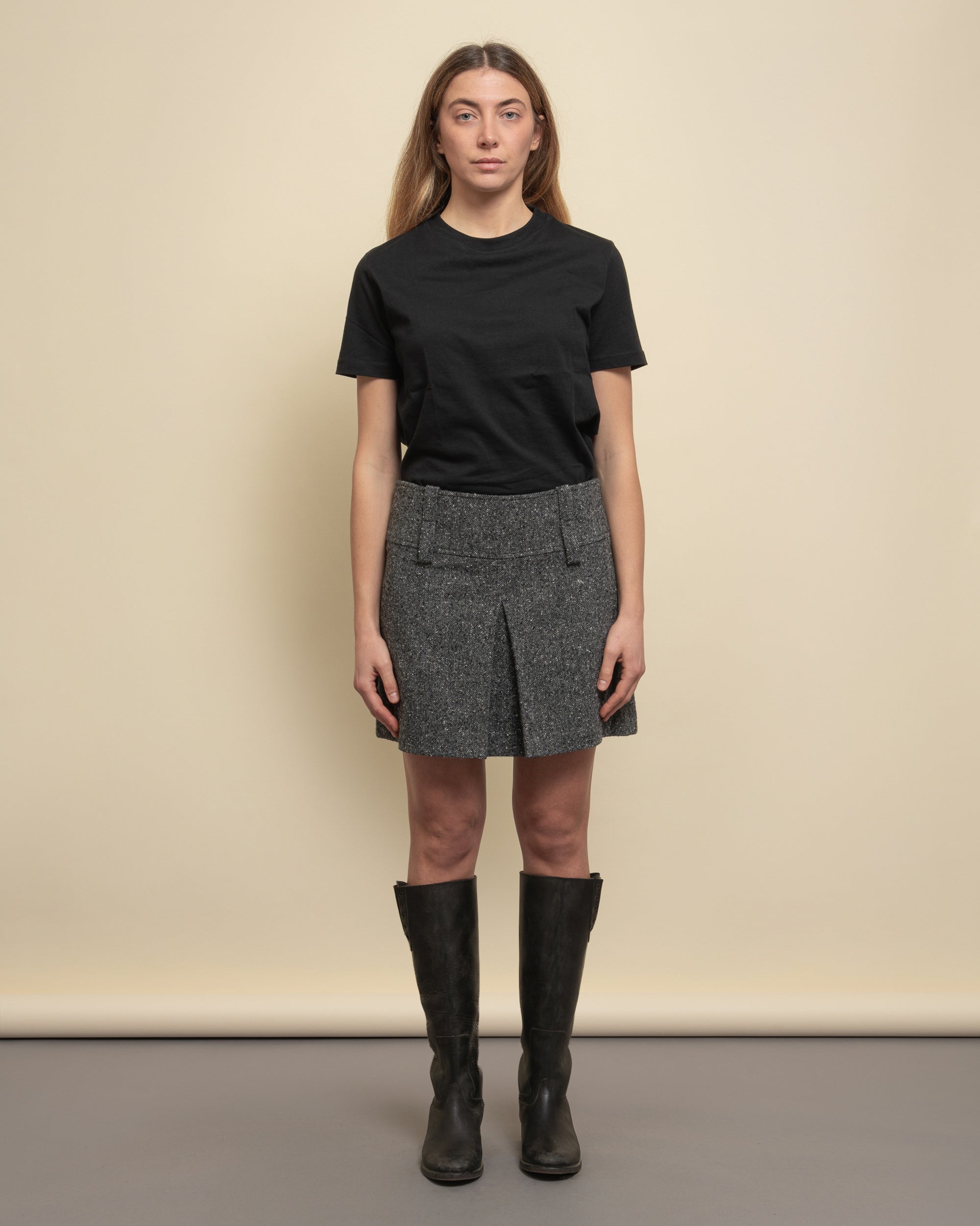 Nati flared skirt in weed cloth