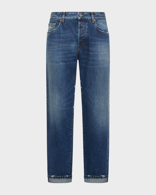 Newman jeans tapered in denim cimosato