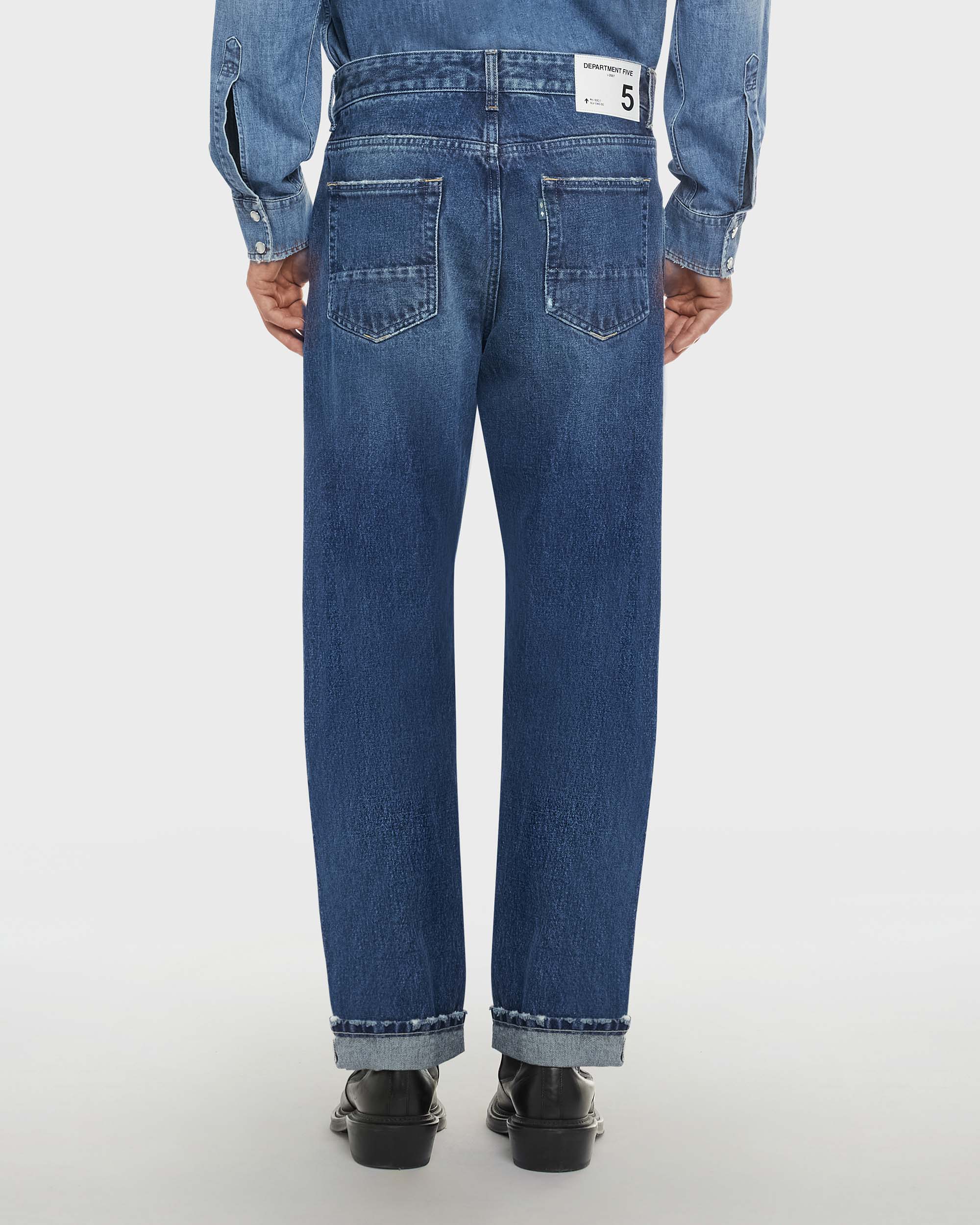 Newman jeans tapered in denim cimosato