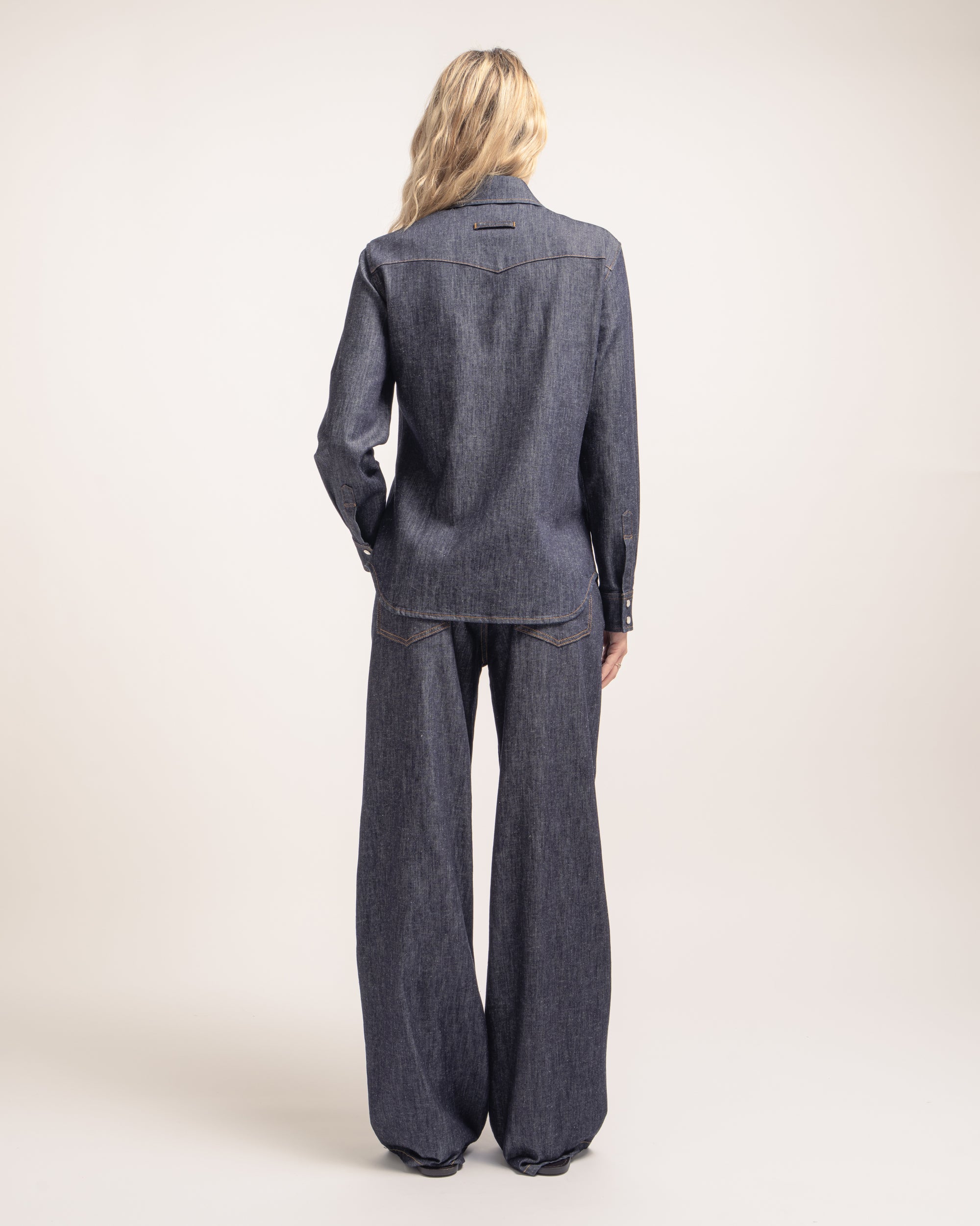 Nite camicia slim texana in denim