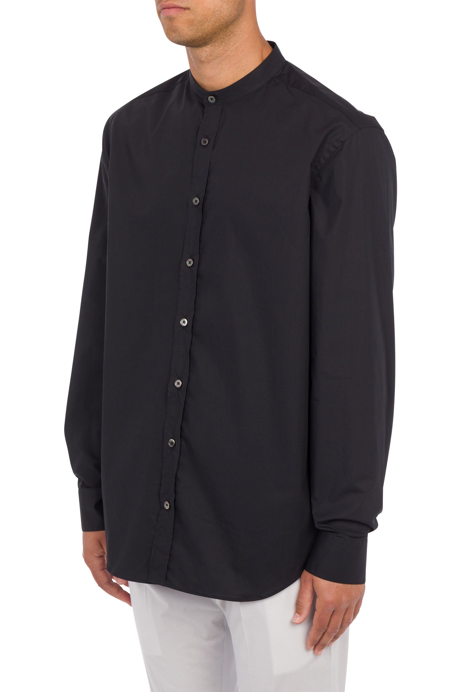 Okii camicia in popeline nero