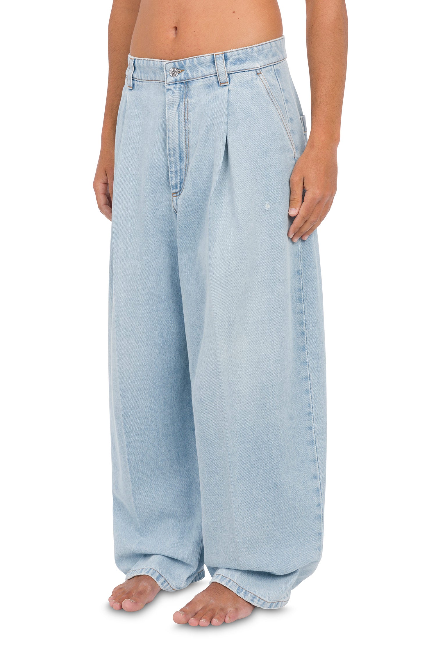 Pailot loose chino trousers in cotton denim