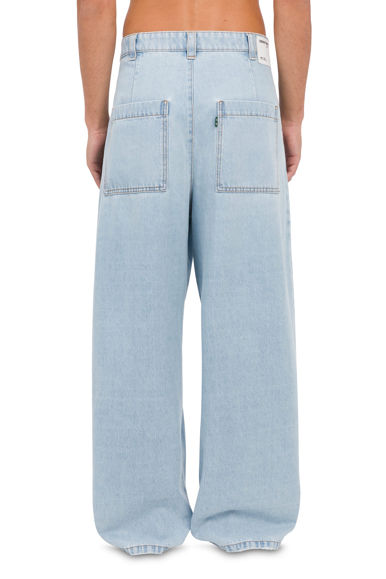 Pailot pantaloni chino loose in denim slegato