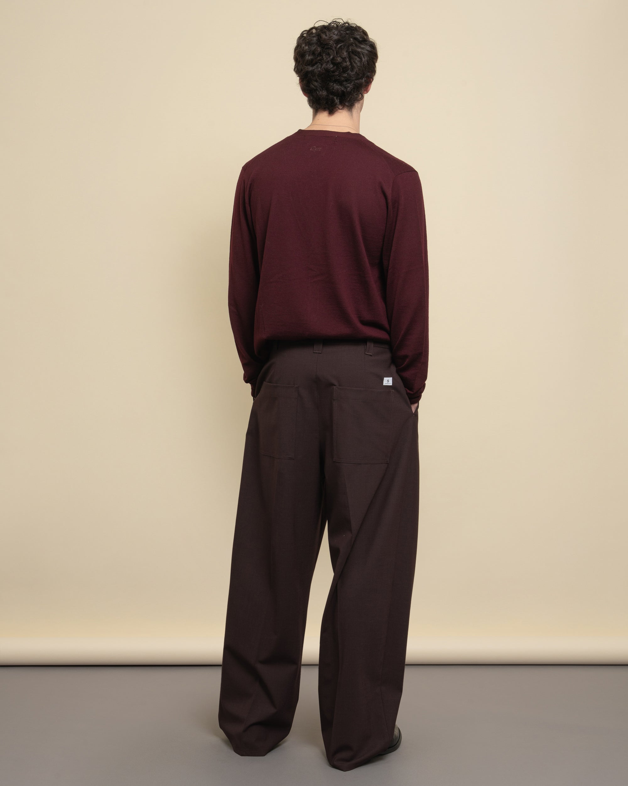 Pailot pantaloni chino loose in fresco di lana
