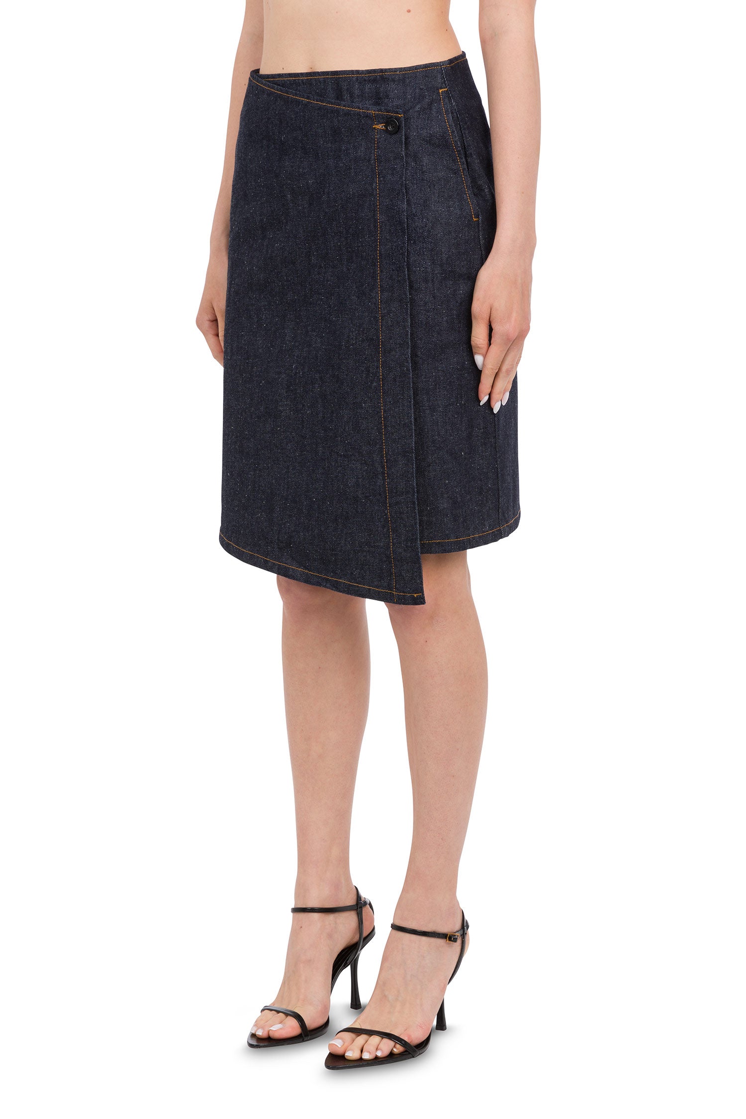 Phila denim wrap skirt