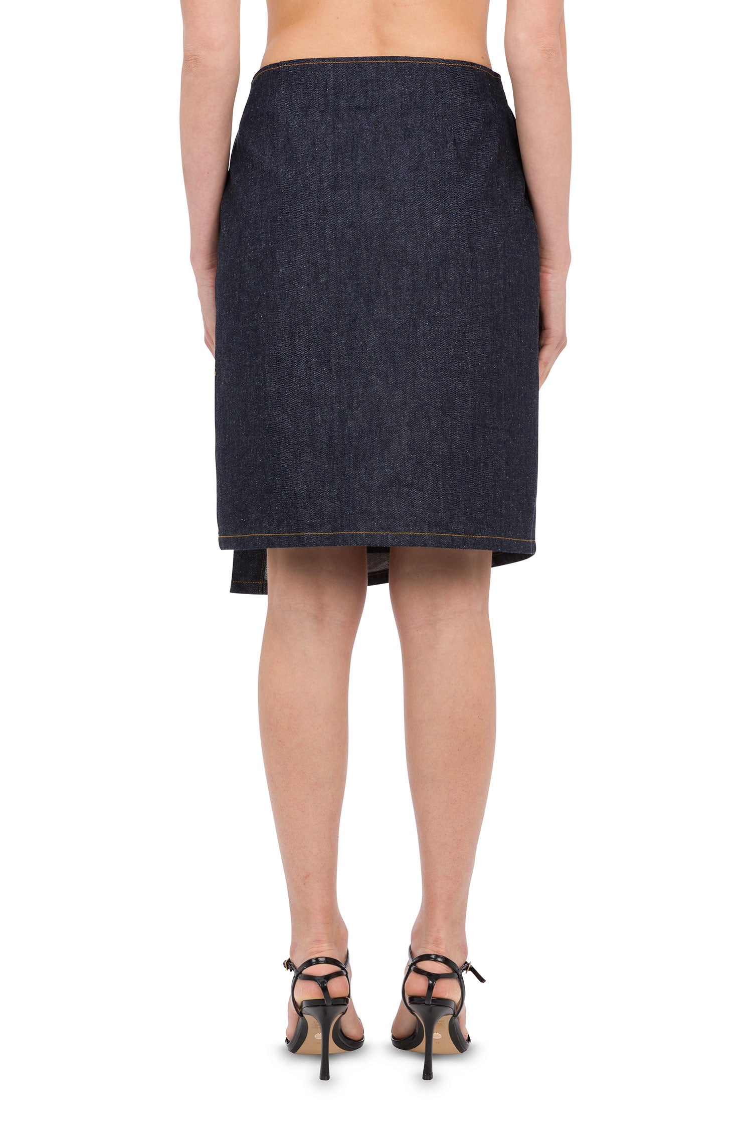 Phila denim wrap skirt