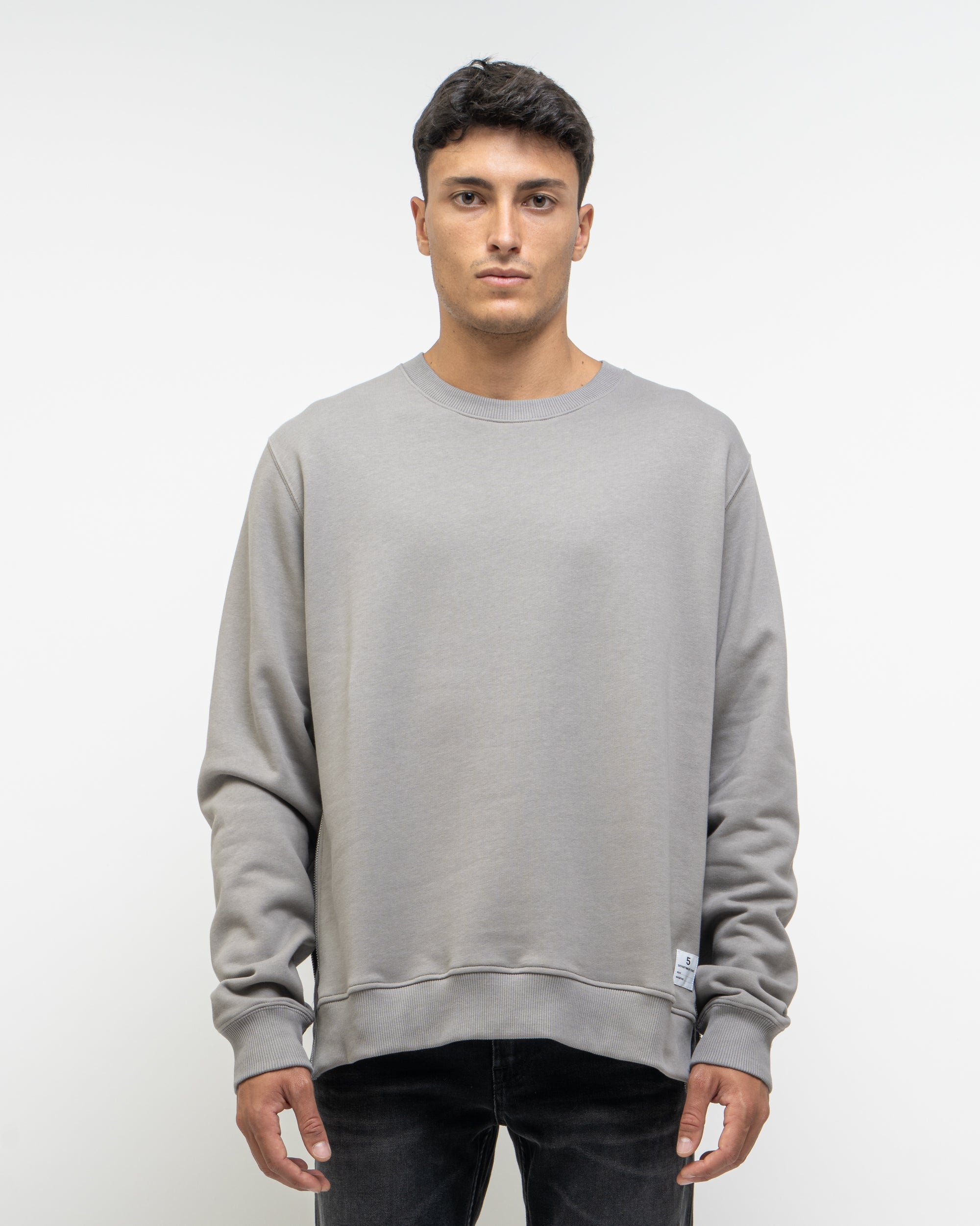 Press felpa girocollo con zip