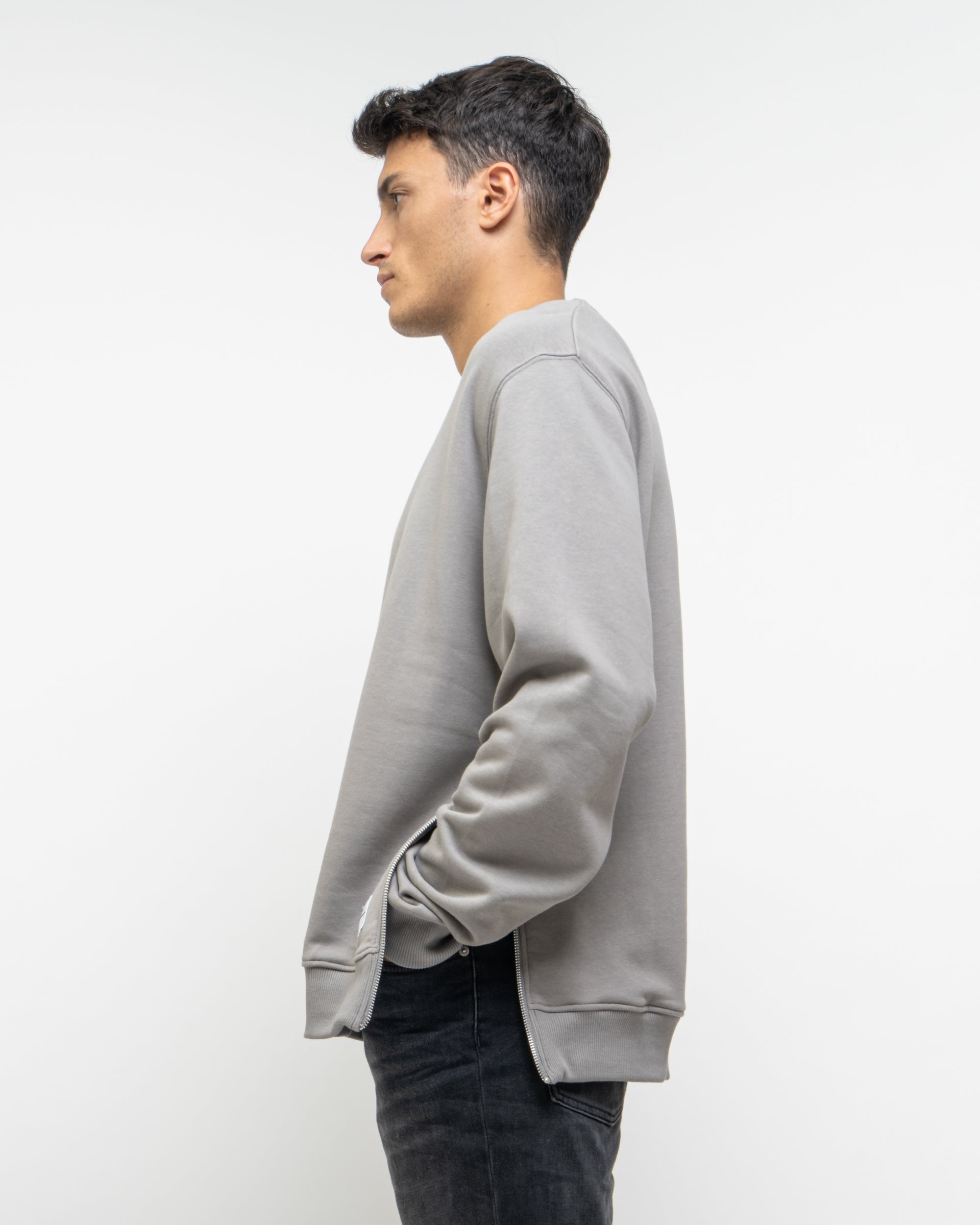 Press felpa girocollo con zip