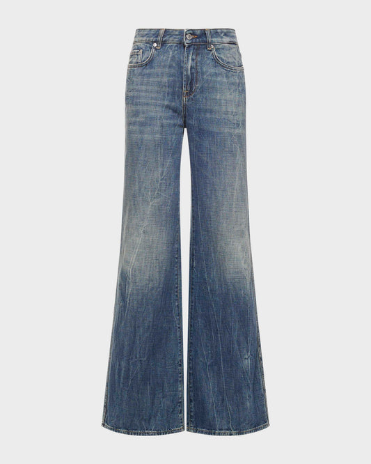 Pretender jeans wide leg in denim fermo slegato