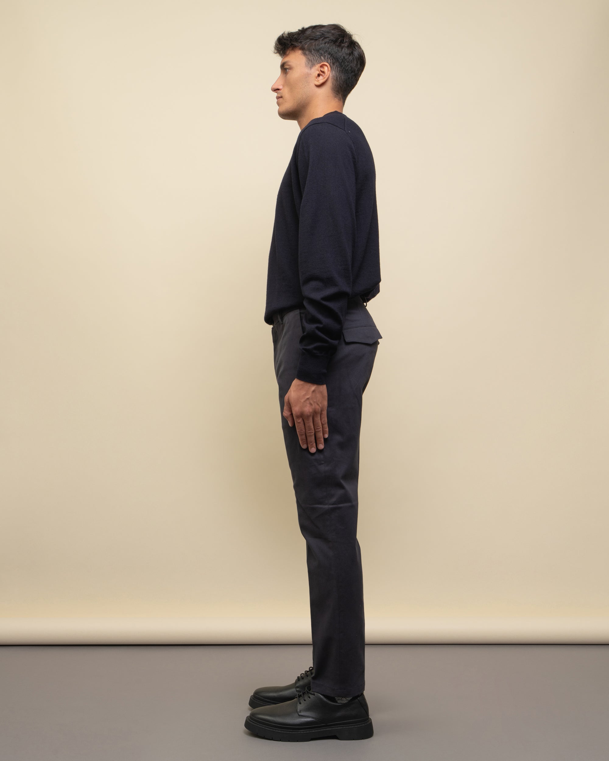 Prince pantaloni slim in gabardina