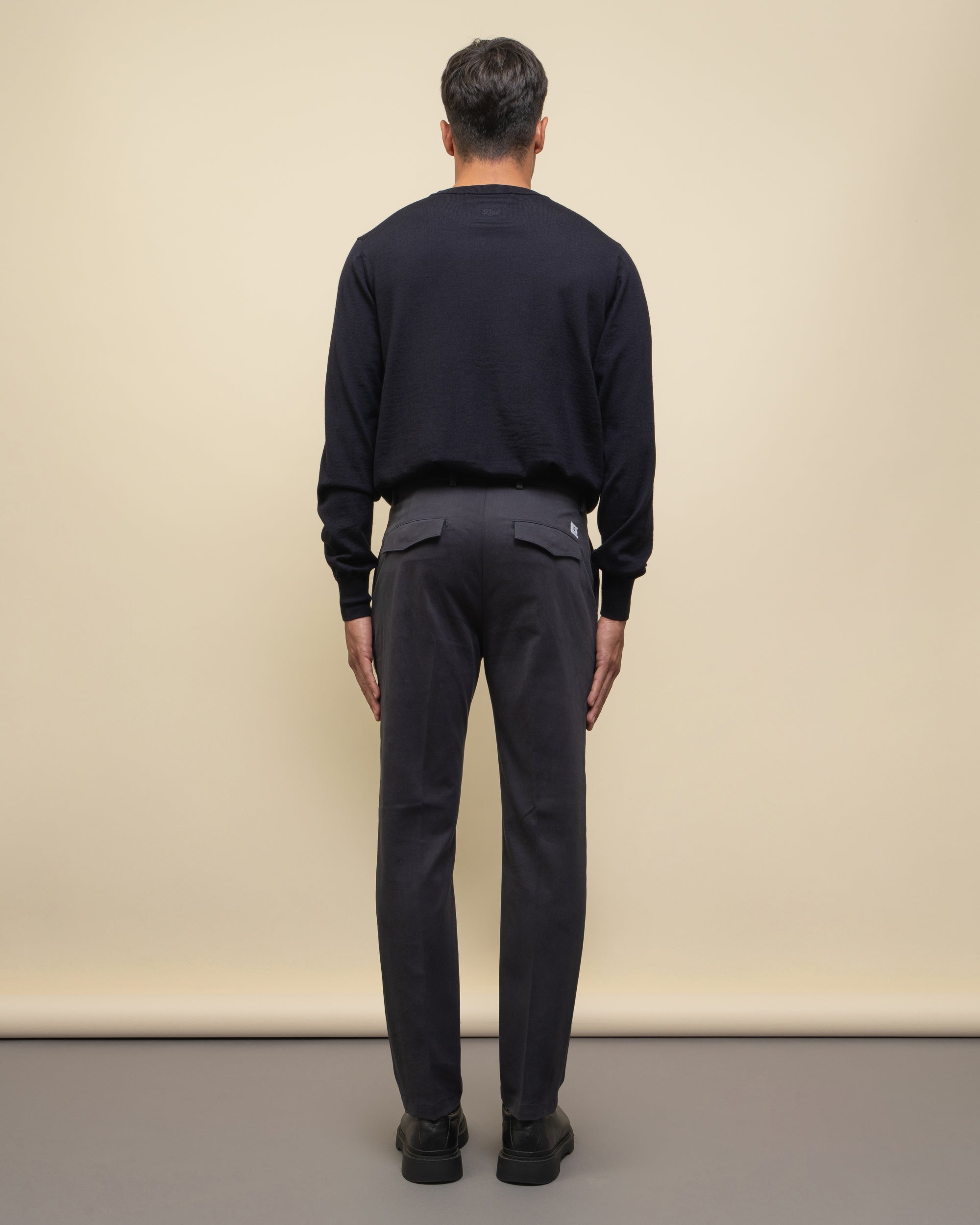Prince pantaloni slim in gabardina