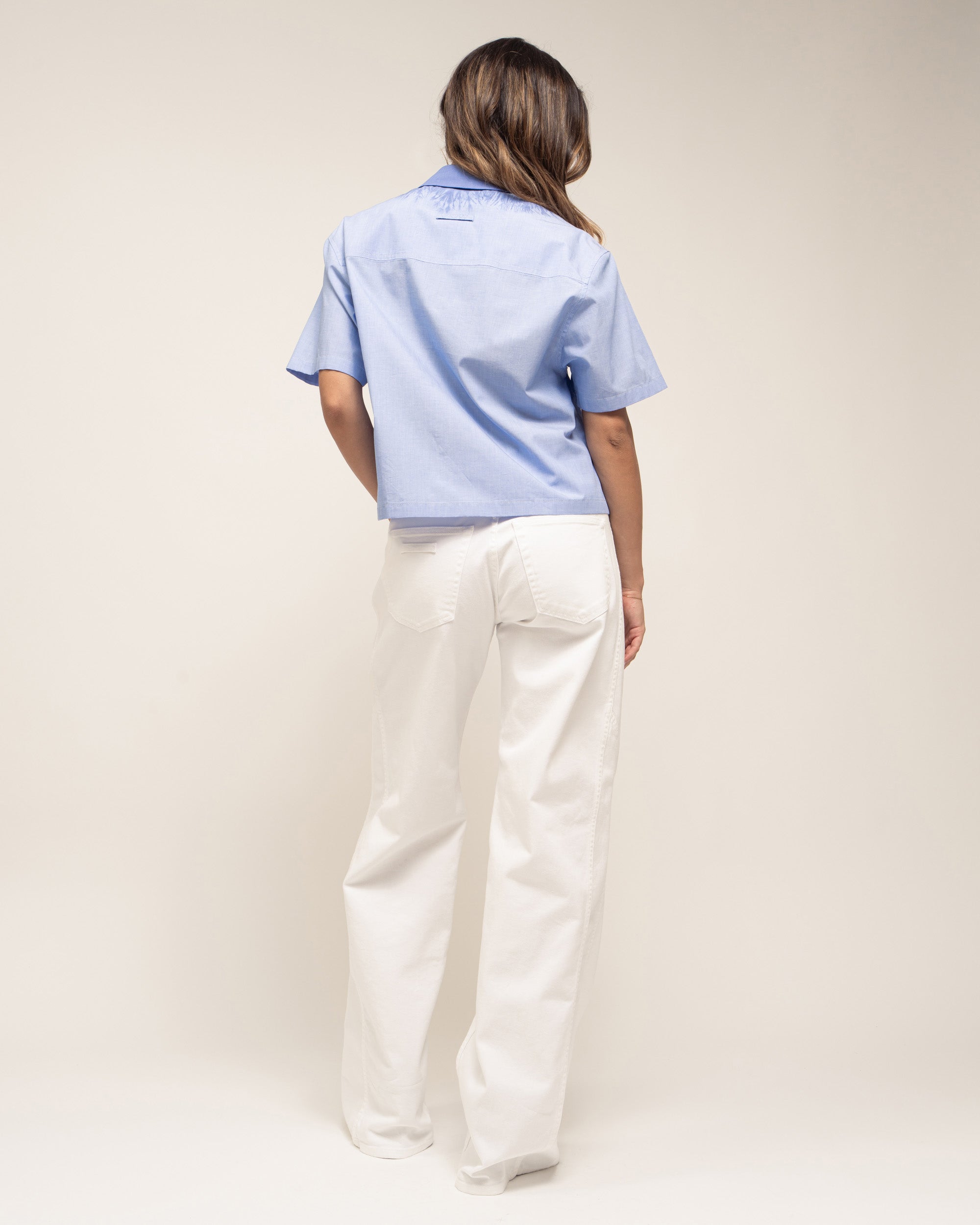 Randy camicia crop in fil a fil