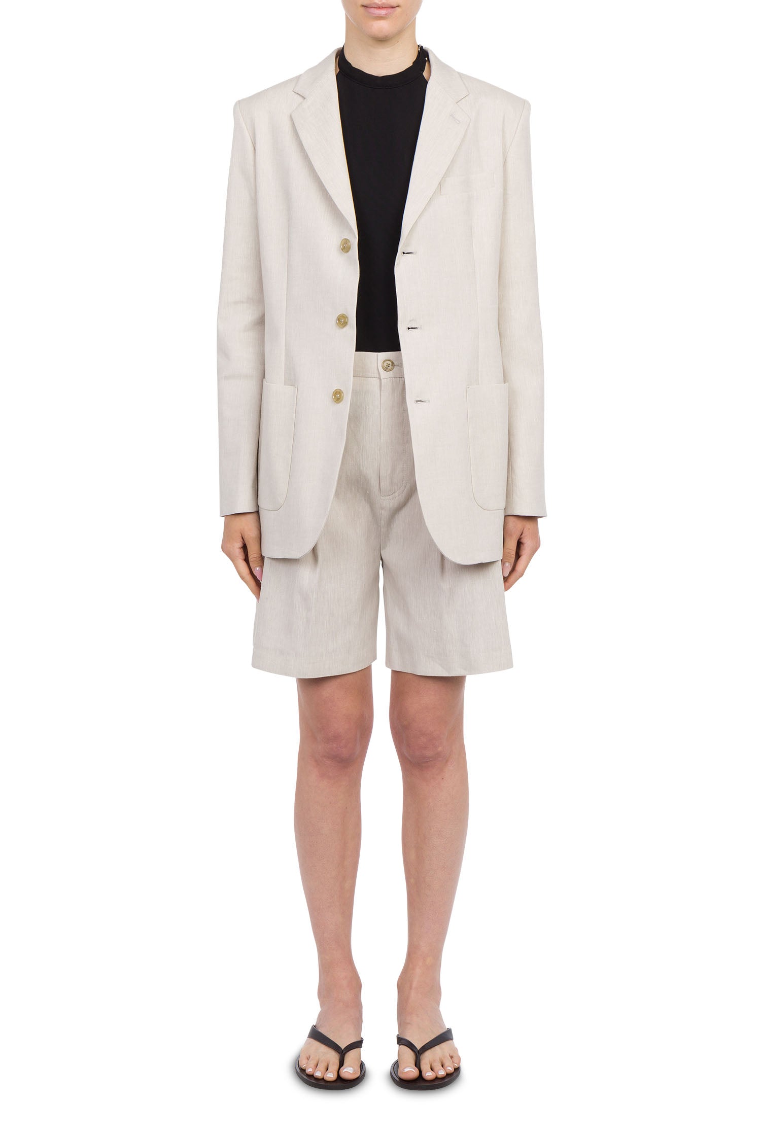 Releaze blazer in linen blend canvas