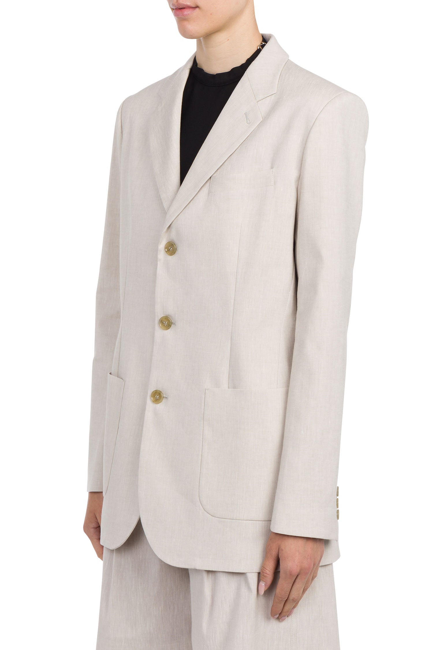 Releaze blazer in linen blend canvas