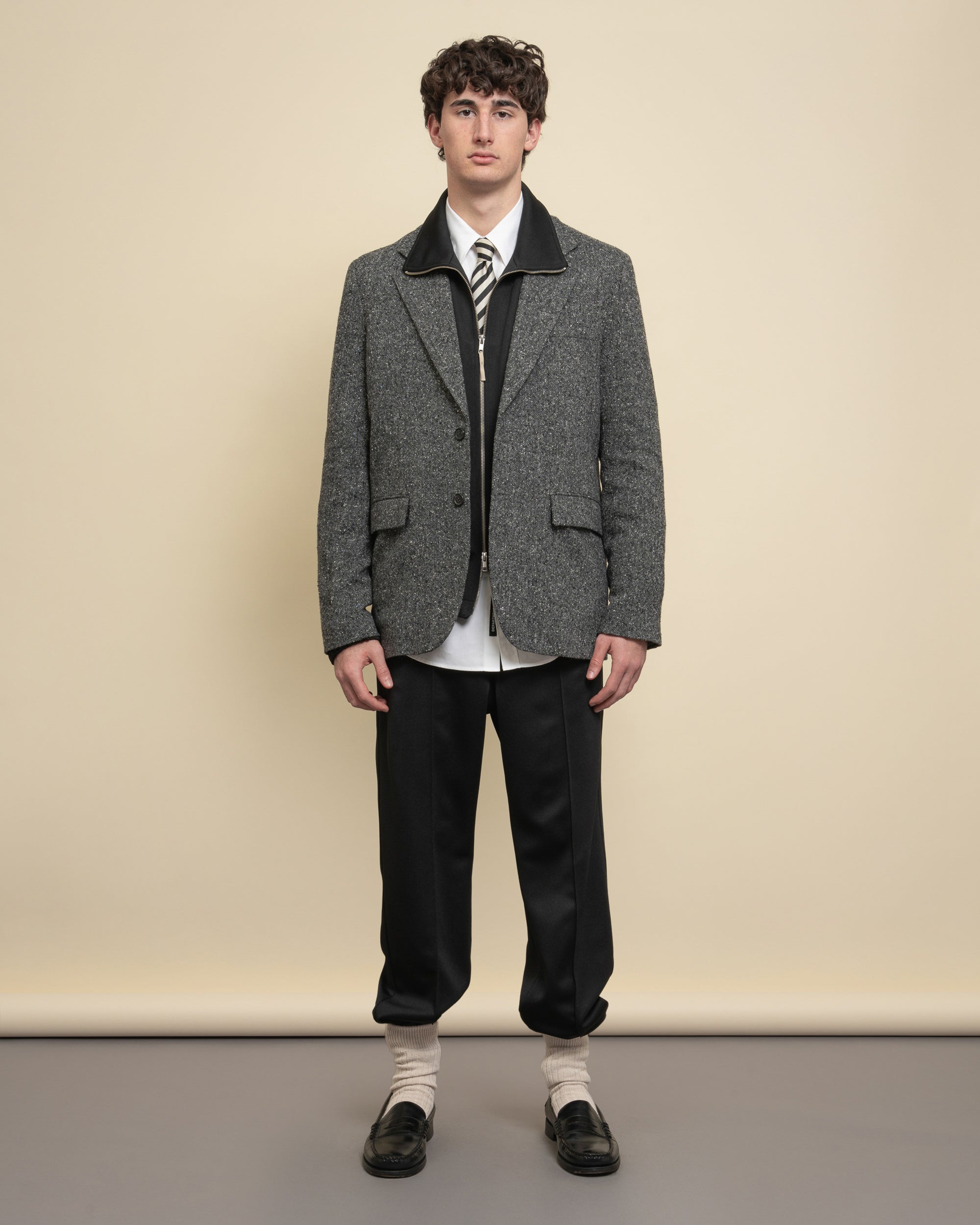 Room blazer monopetto in  tweed