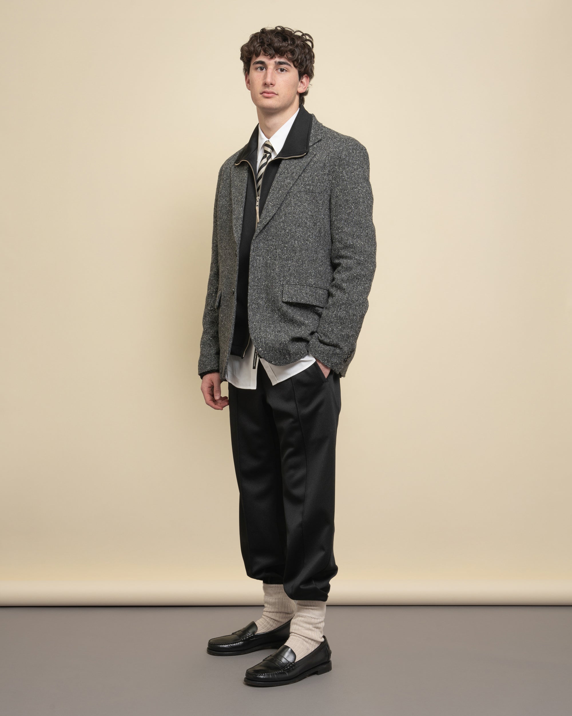 Room blazer monopetto in  tweed