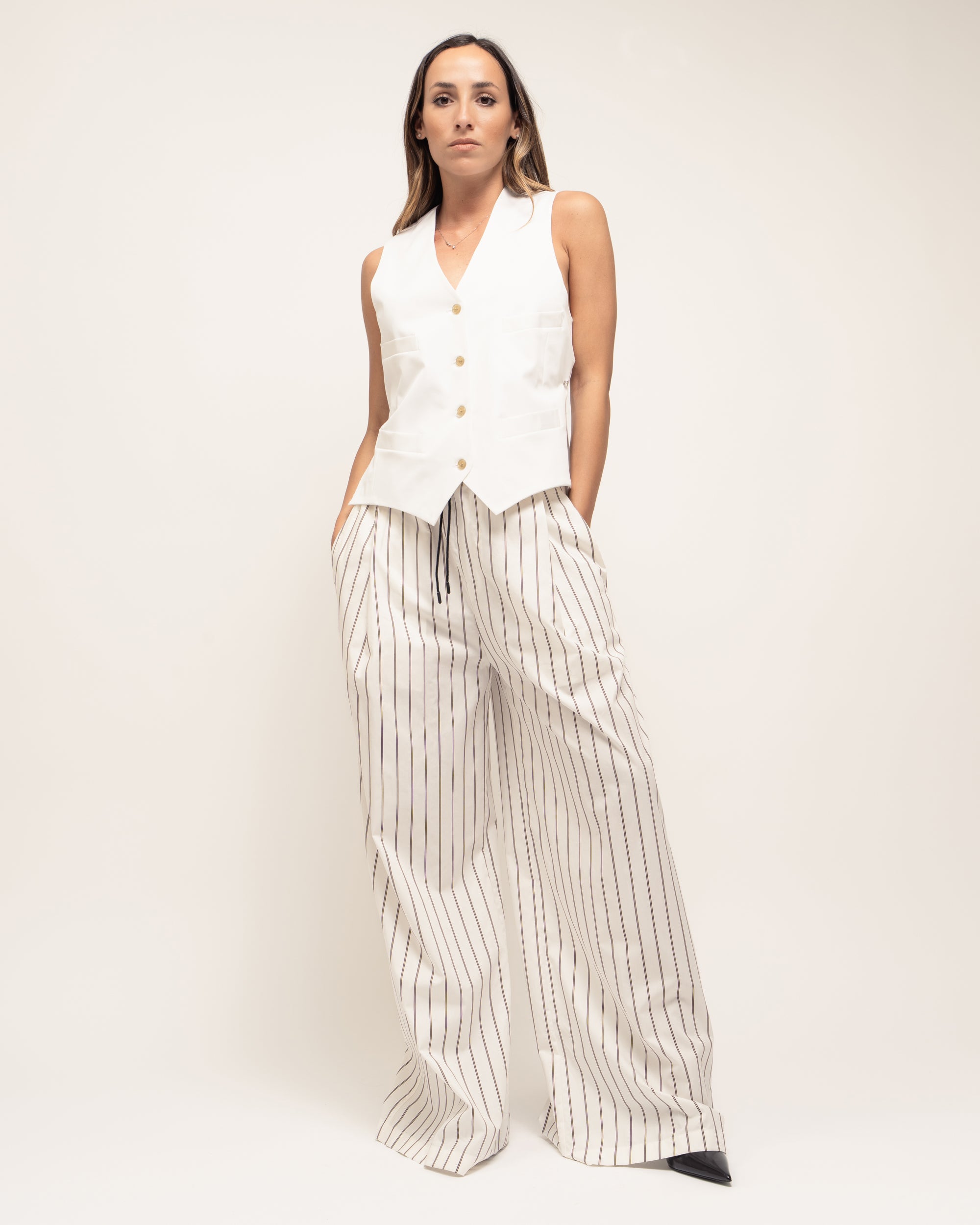 Sharon gilet in gabardina