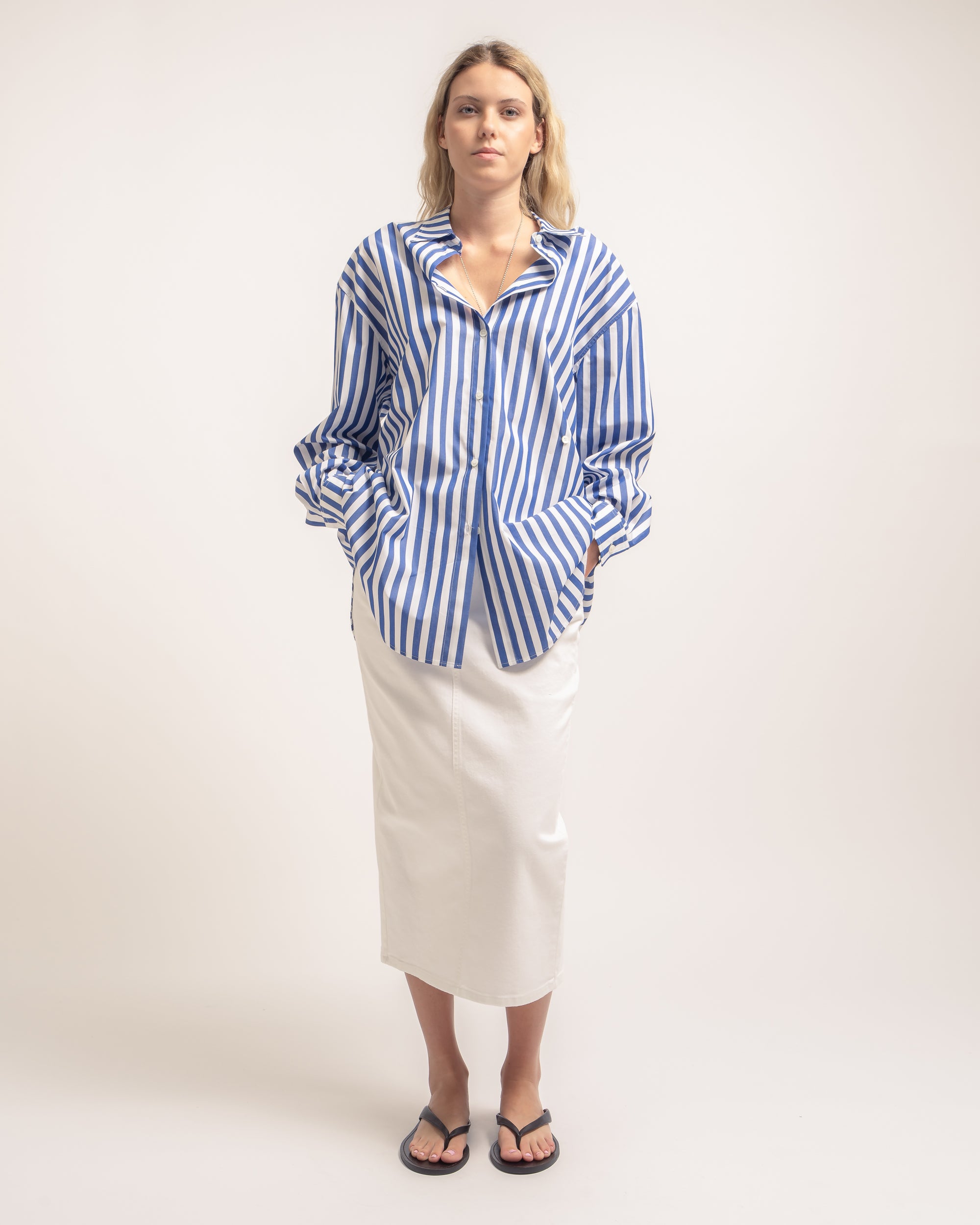 Sister camicia oversize in bastoncino