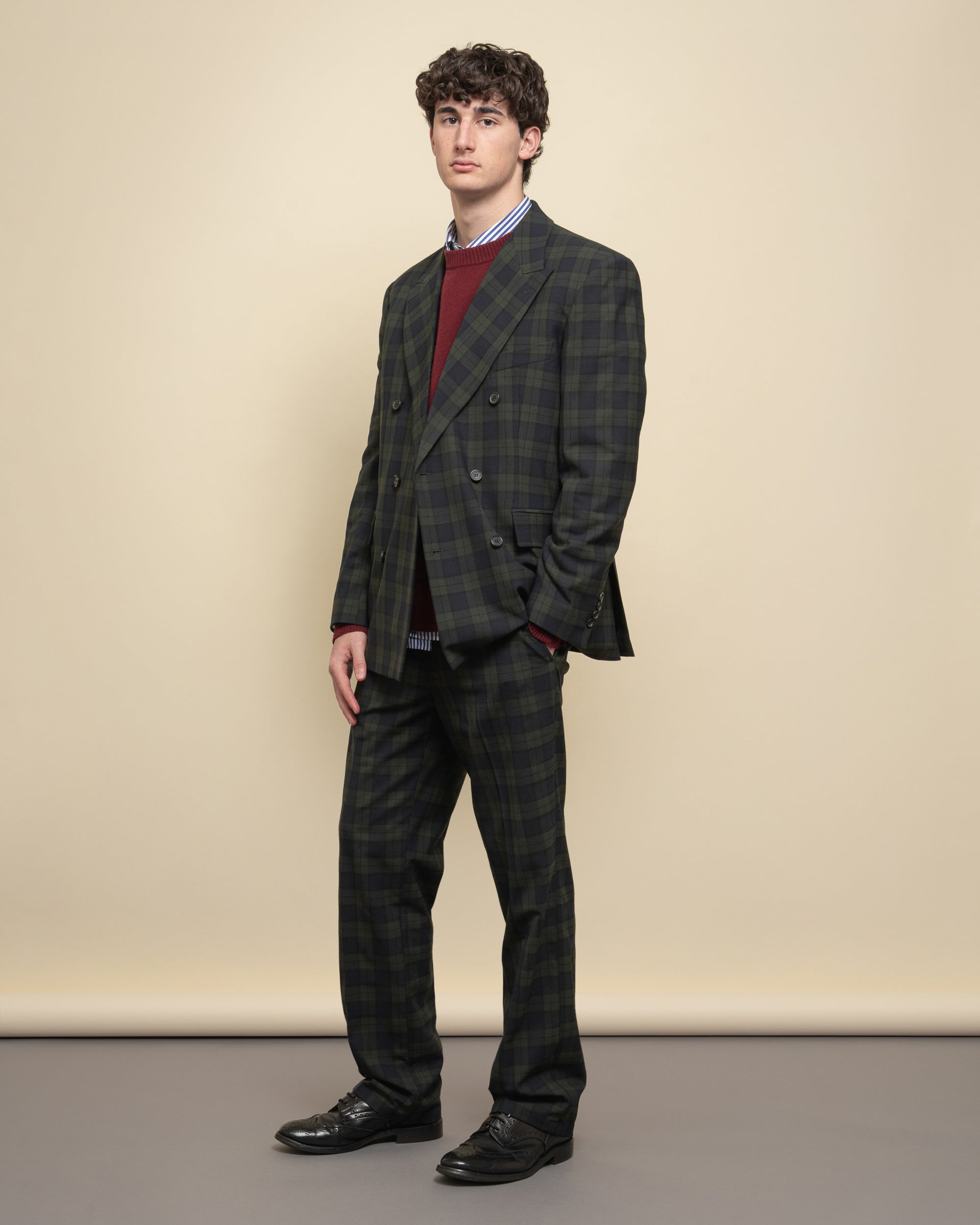 Smith blazer doppiopetto in check