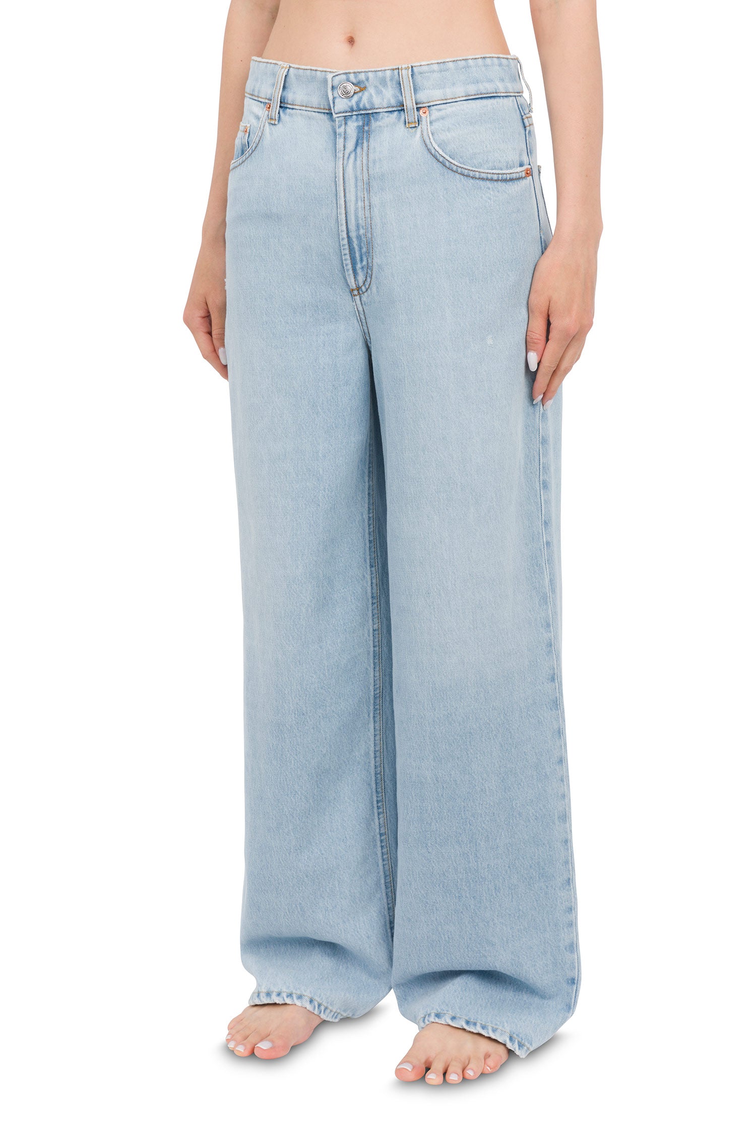 Sparrow wide leg jeans in loose denim