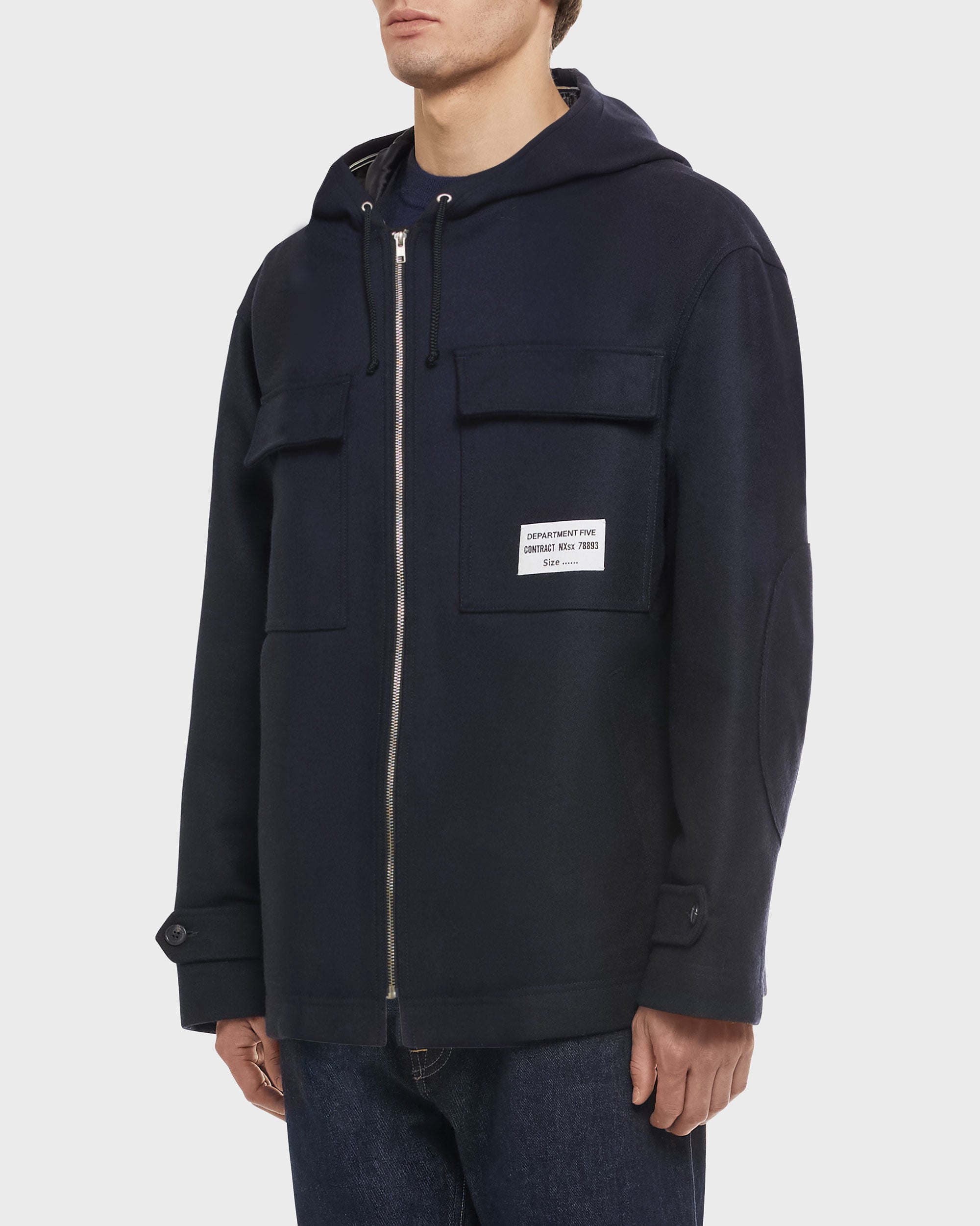 Strange zip-up jacket with hood