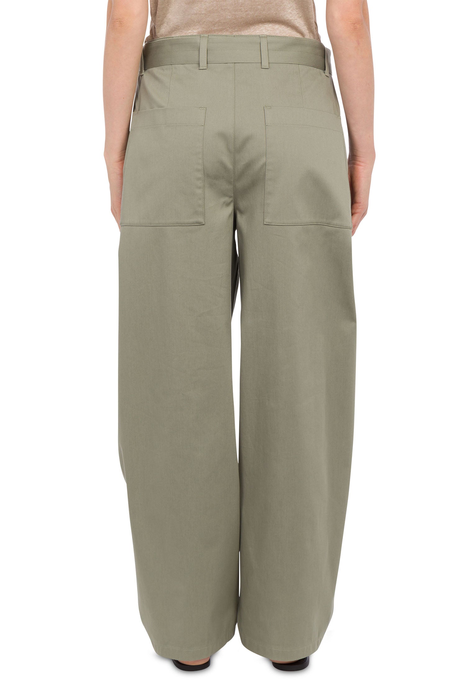 Today curved trousers in stretch gabardine 