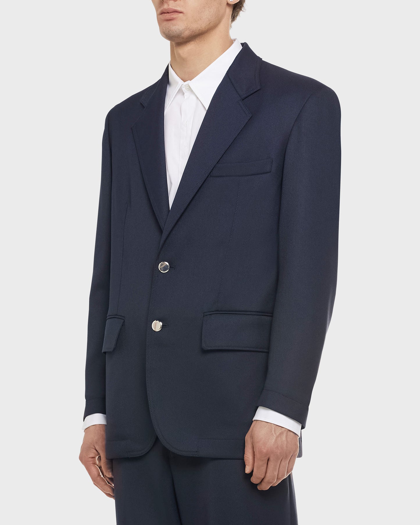 Tuxedo blazer monopetto in gabardina di viscosa