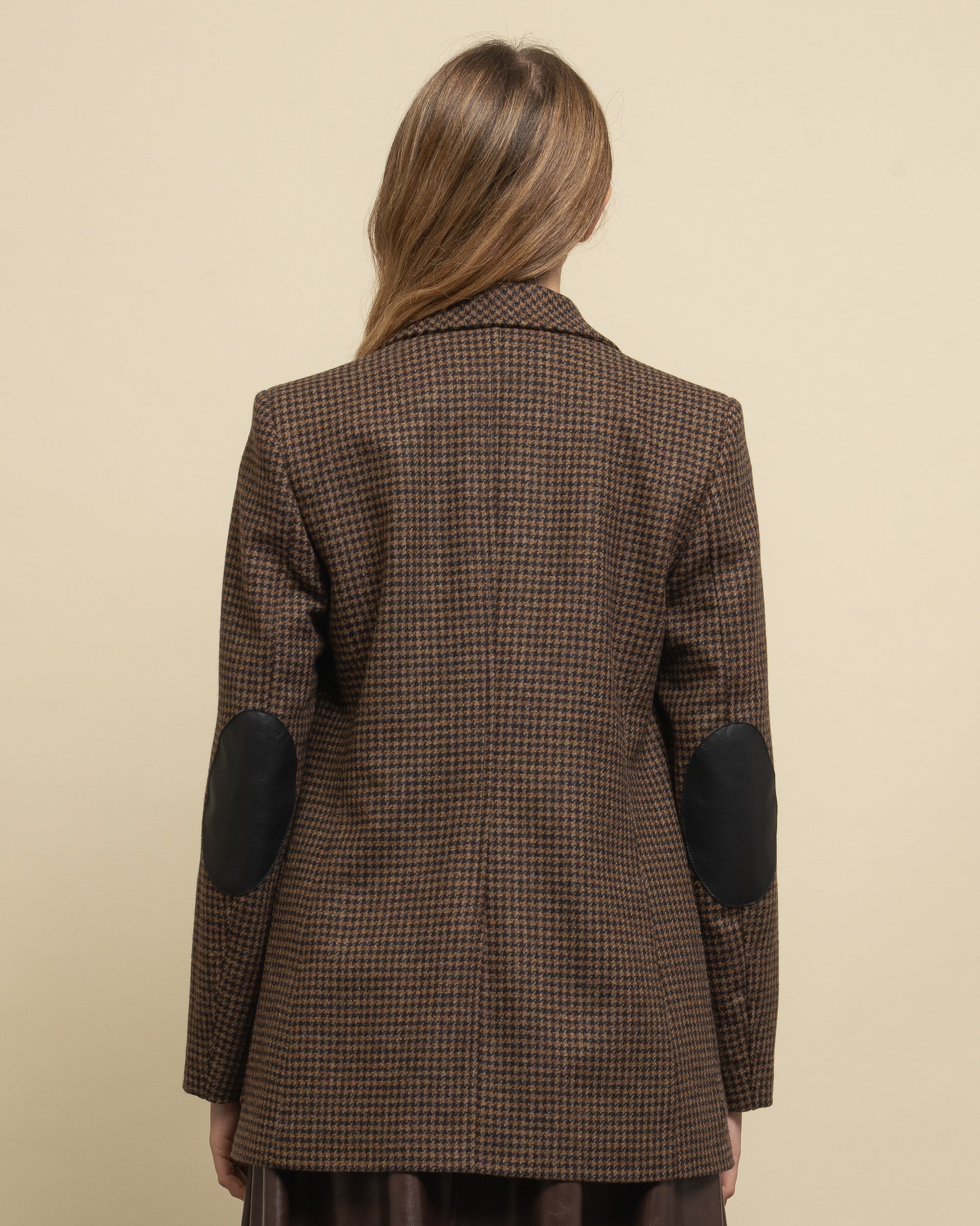 Victory single-breasted houndstooth blazer