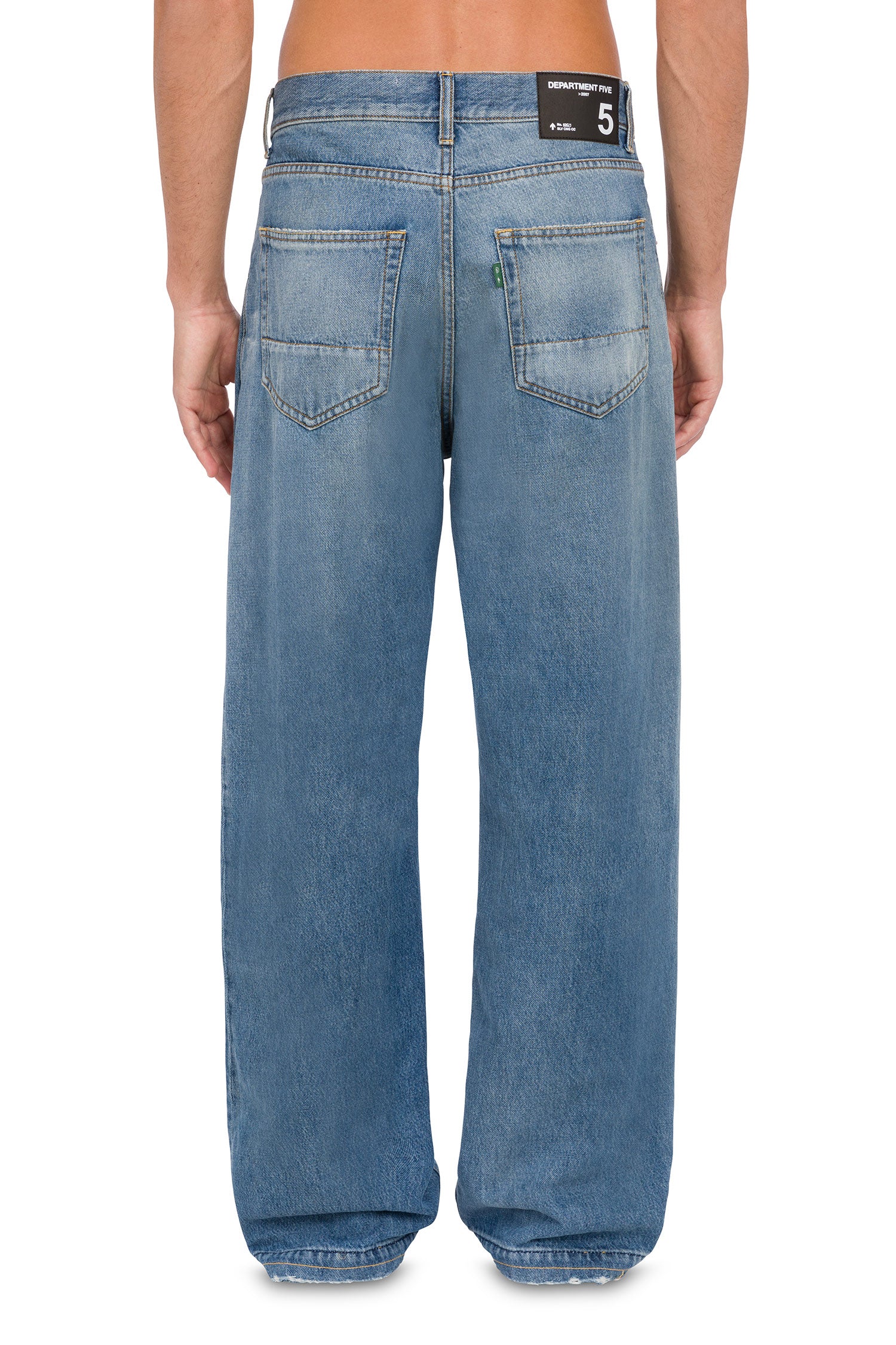 Vontier jeans relaxed in denim slegato effetto vintage