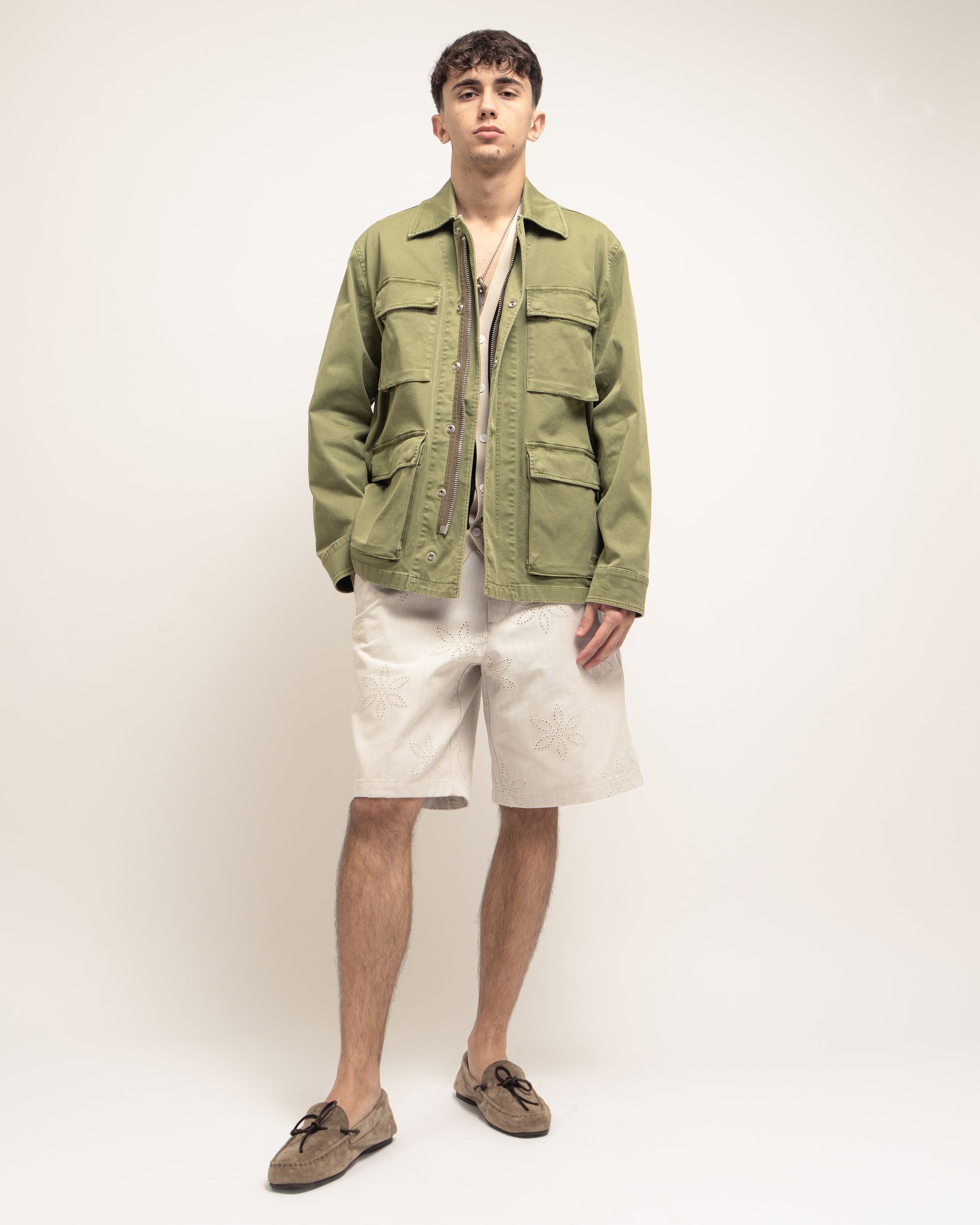 Warrick field jacket in gabardina