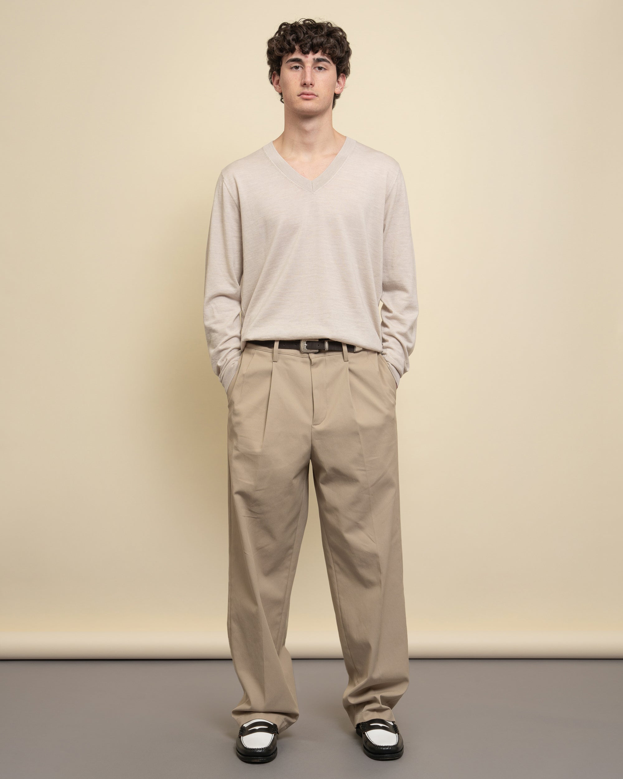Whisky pantaloni loose fit in tecno drill