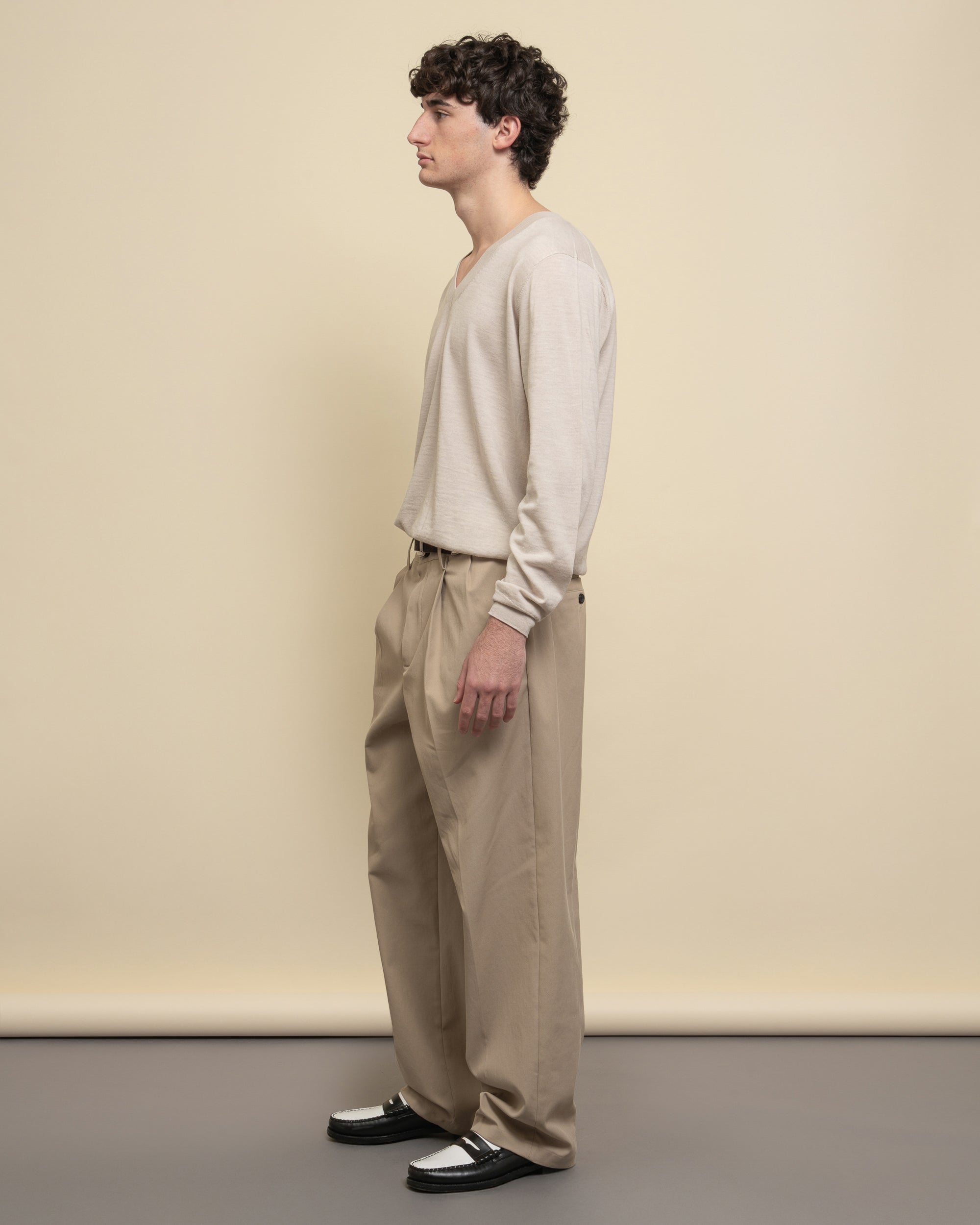 Whisky pantaloni loose fit in tecno drill