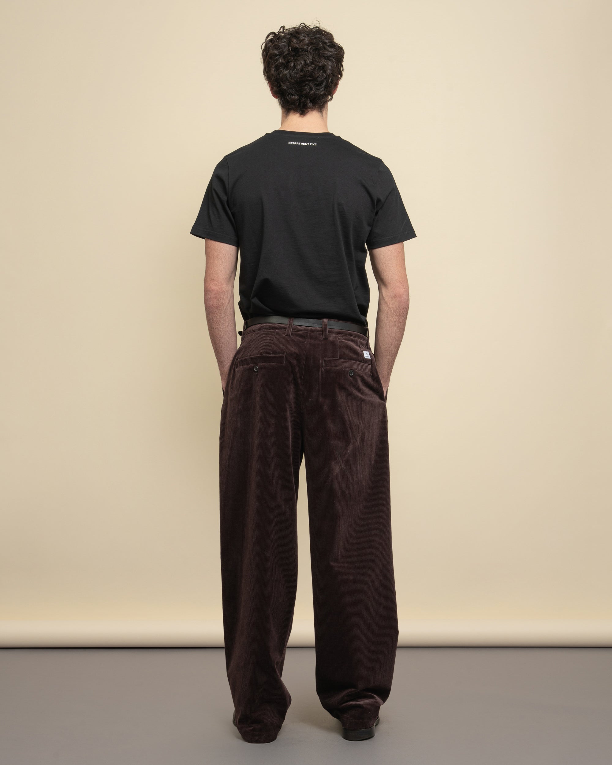 Whisky pantaloni loose fit in velluto