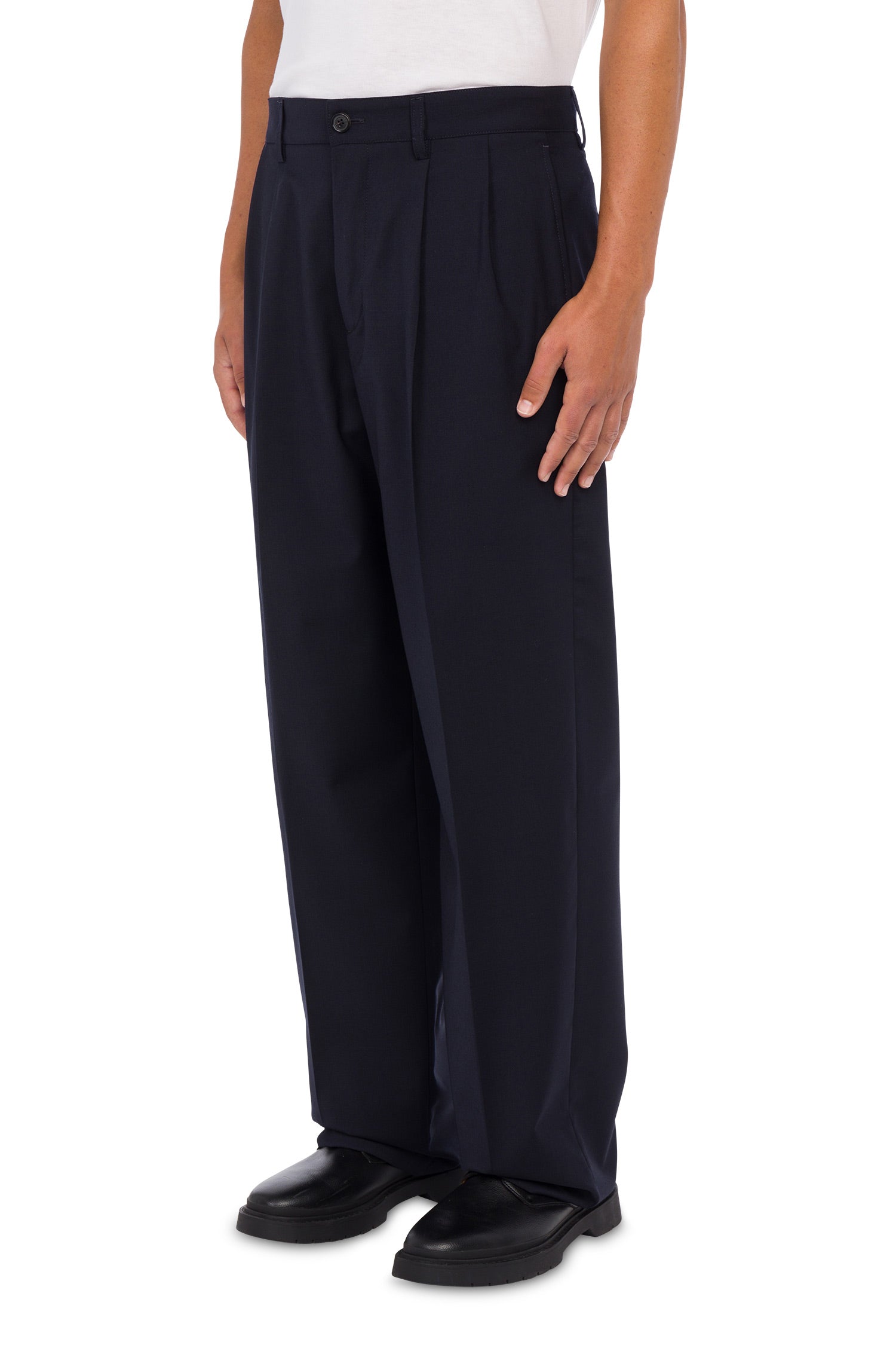 Whisky loose trousers in cool wool